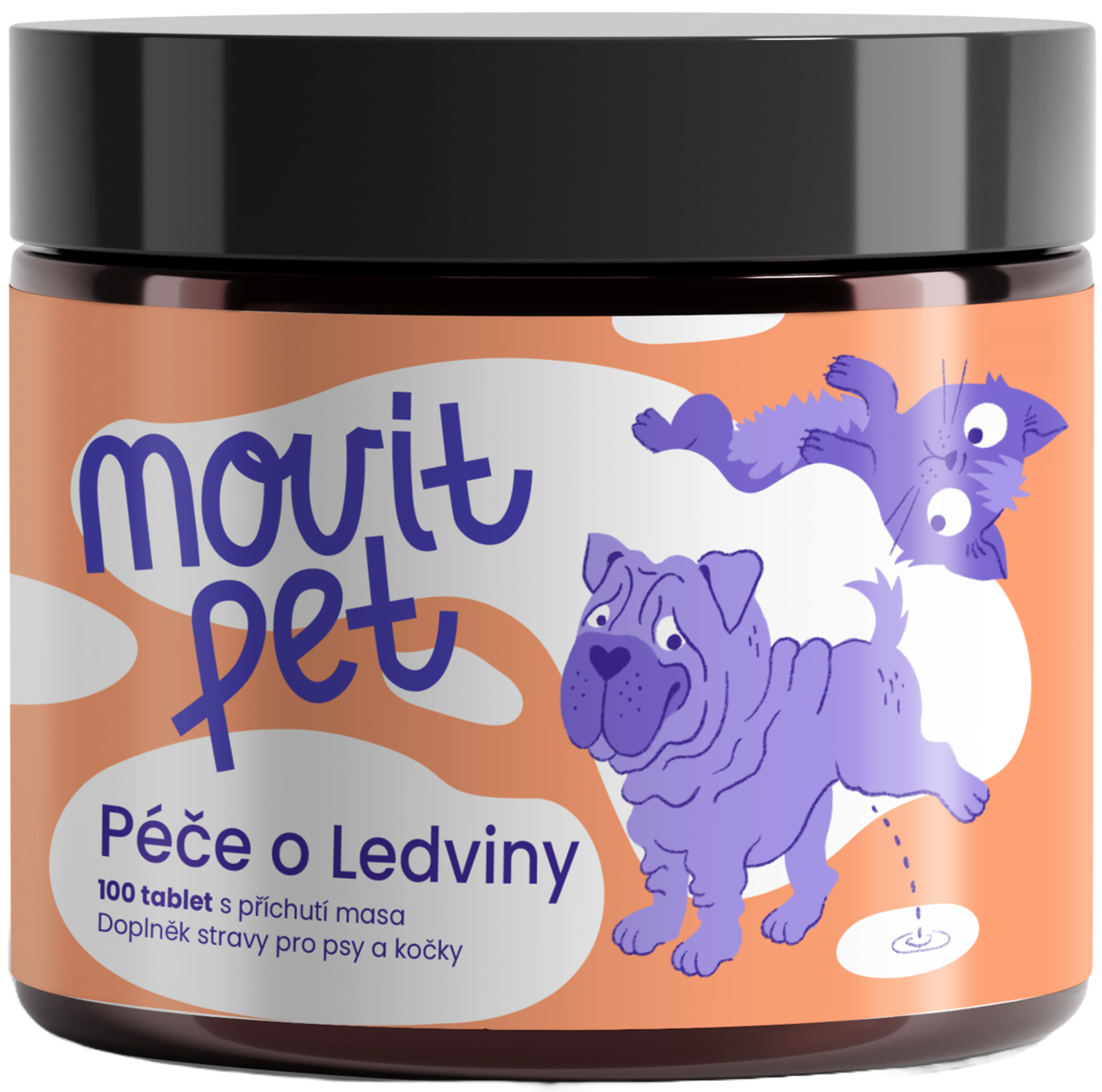 MOVit PET Péče o Ledviny, 100 tablet s příchutí masa