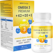 Omega 3 Premium + K2 + D3 + E, 90 tobolek