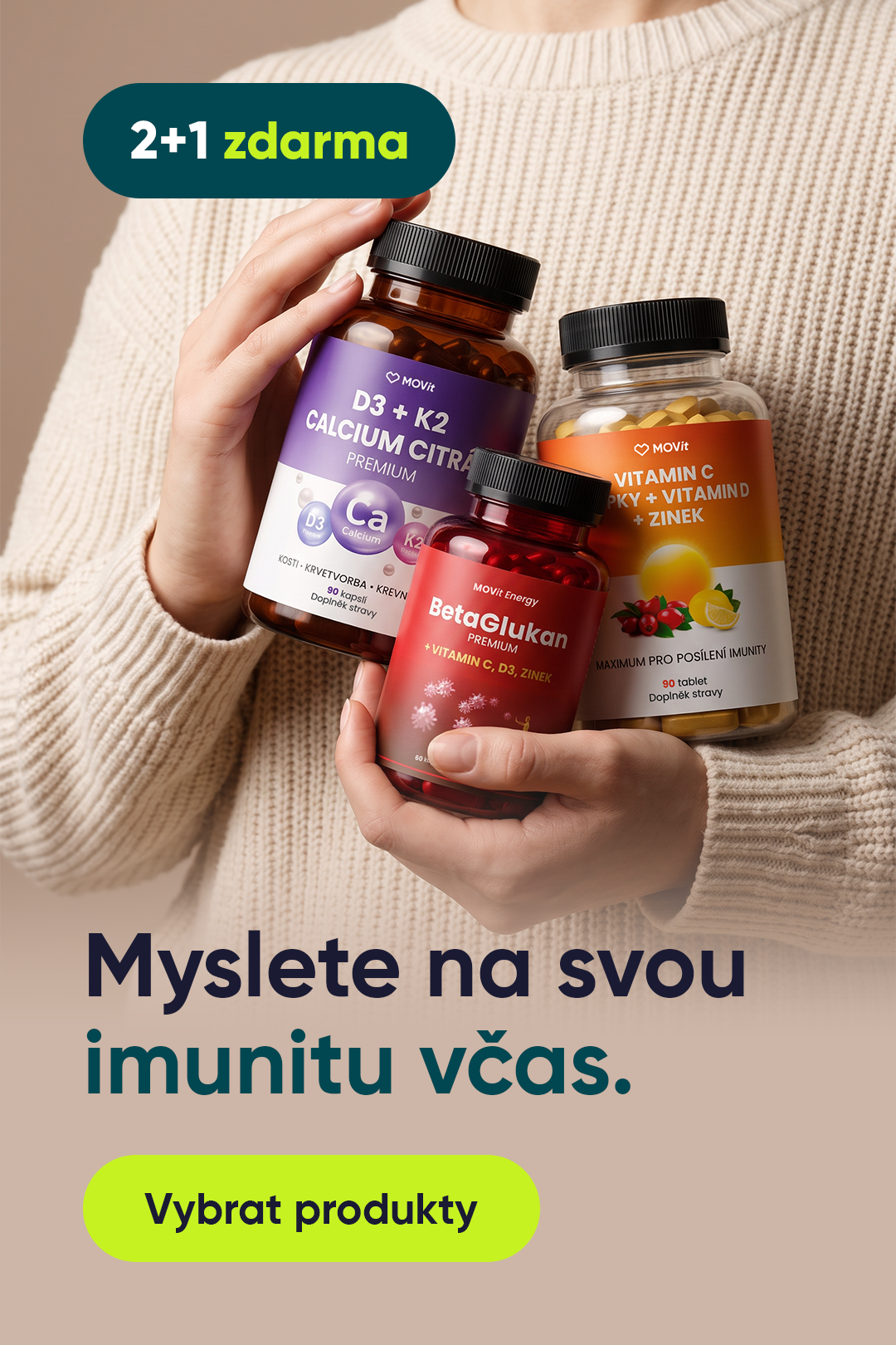 Akce 2+1 zdarma – myslete na svou imunitu včas, vybrat produkty