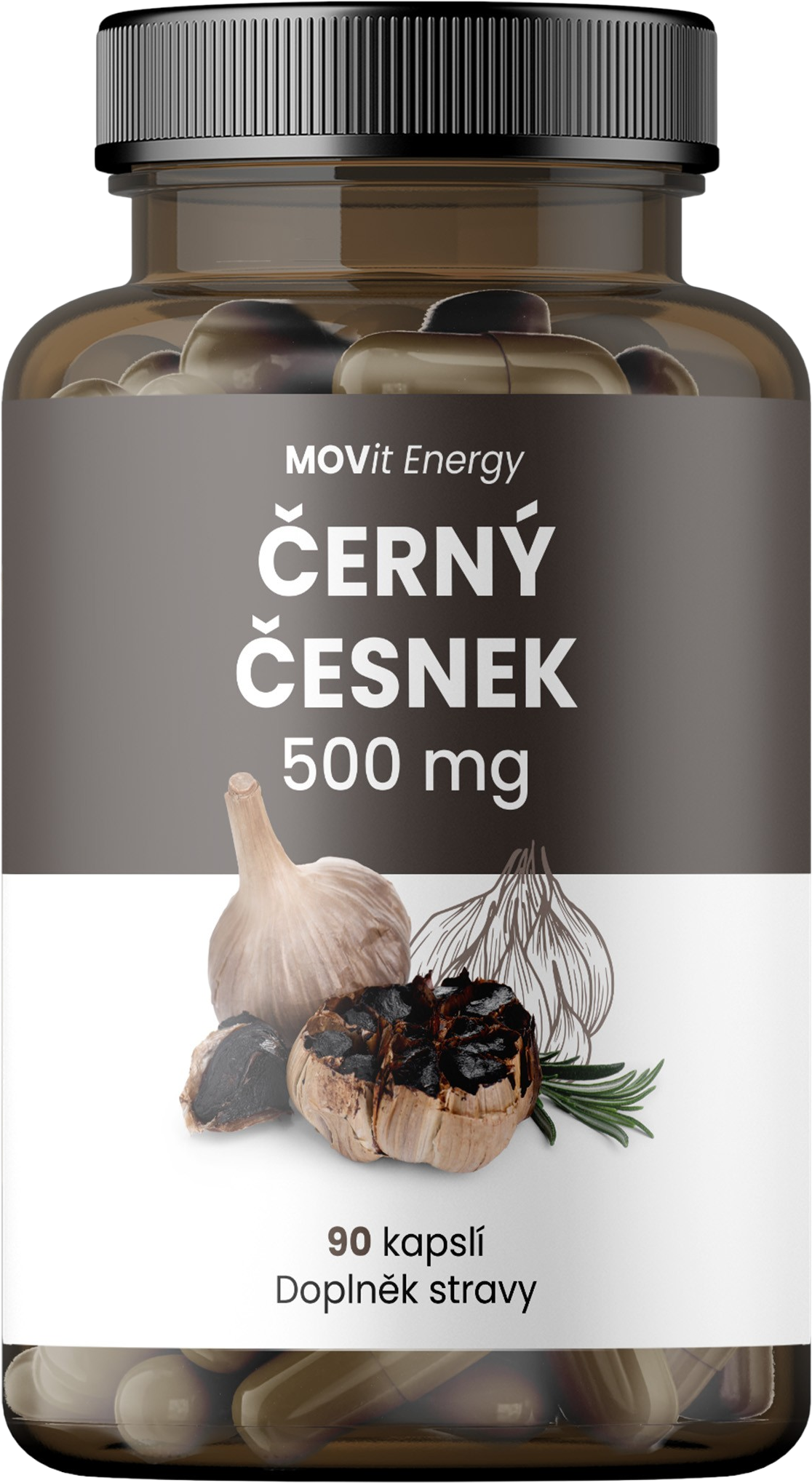 Černý Česnek 500 mg, 90 kapslí