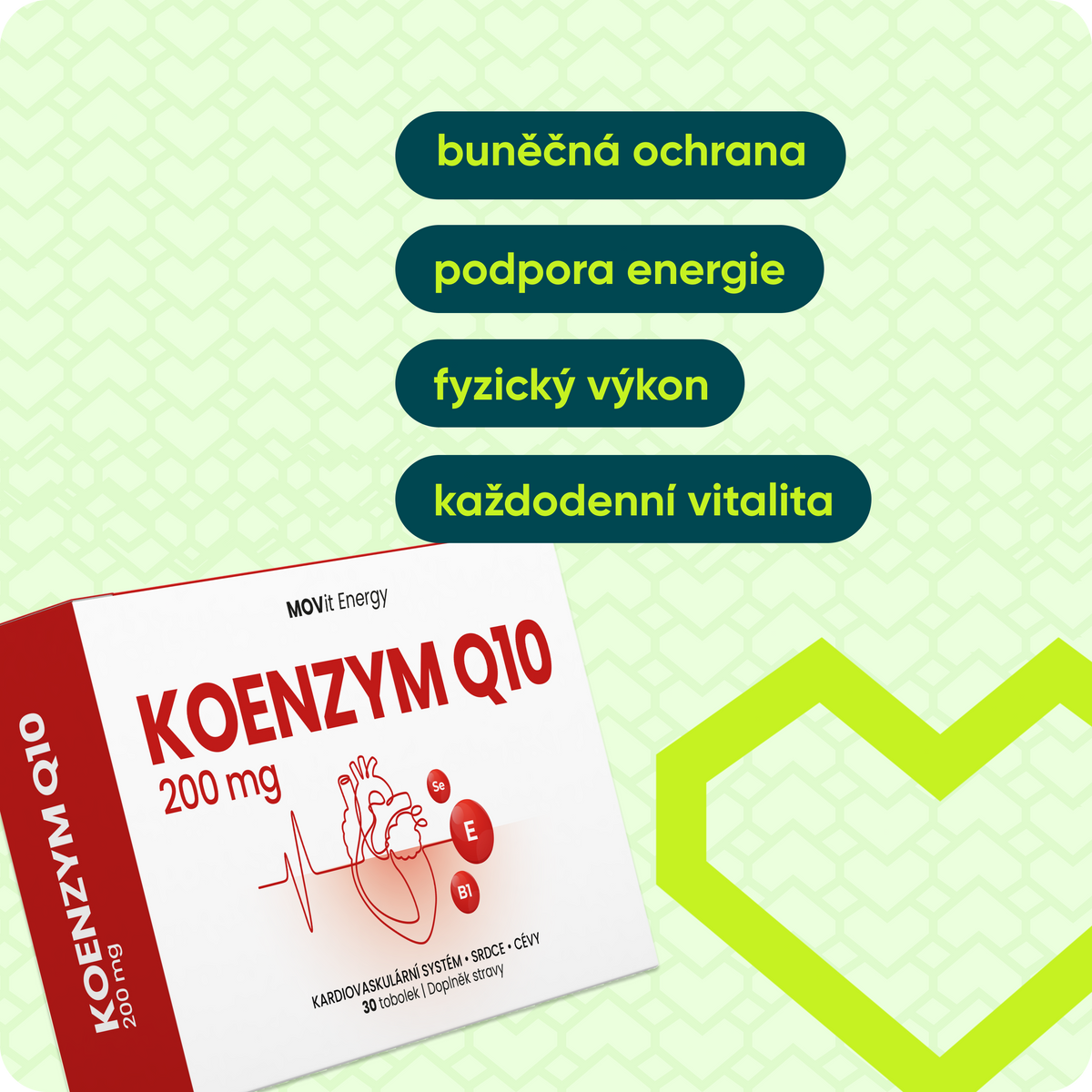 Koenzym Q10 200 mg Extra Strong, 30 tobolek