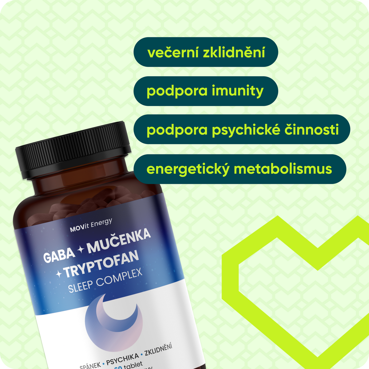 Sleep Complex GABA + Tryptofan + Mučenka, 60 tablet