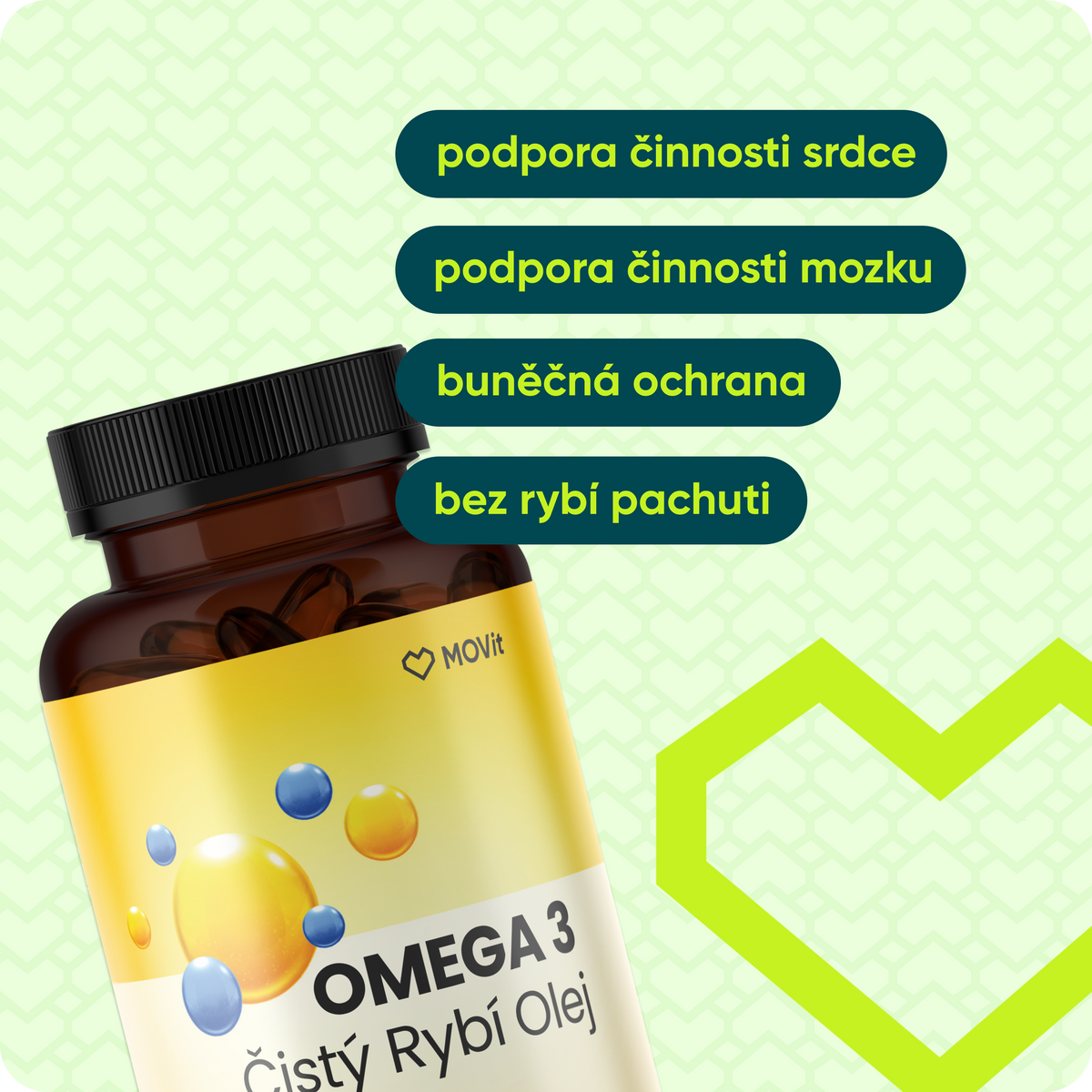 Omega 3 Čistý Rybí Olej, 90 tobolek