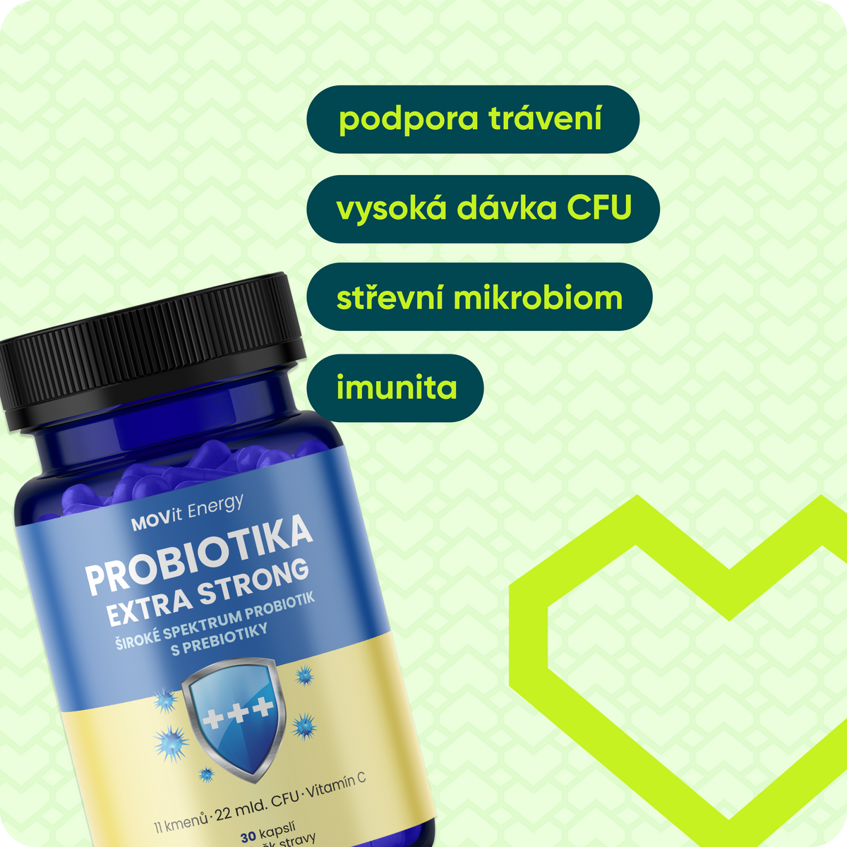 Probiotika EXTRA STRONG, 30 kapslí
