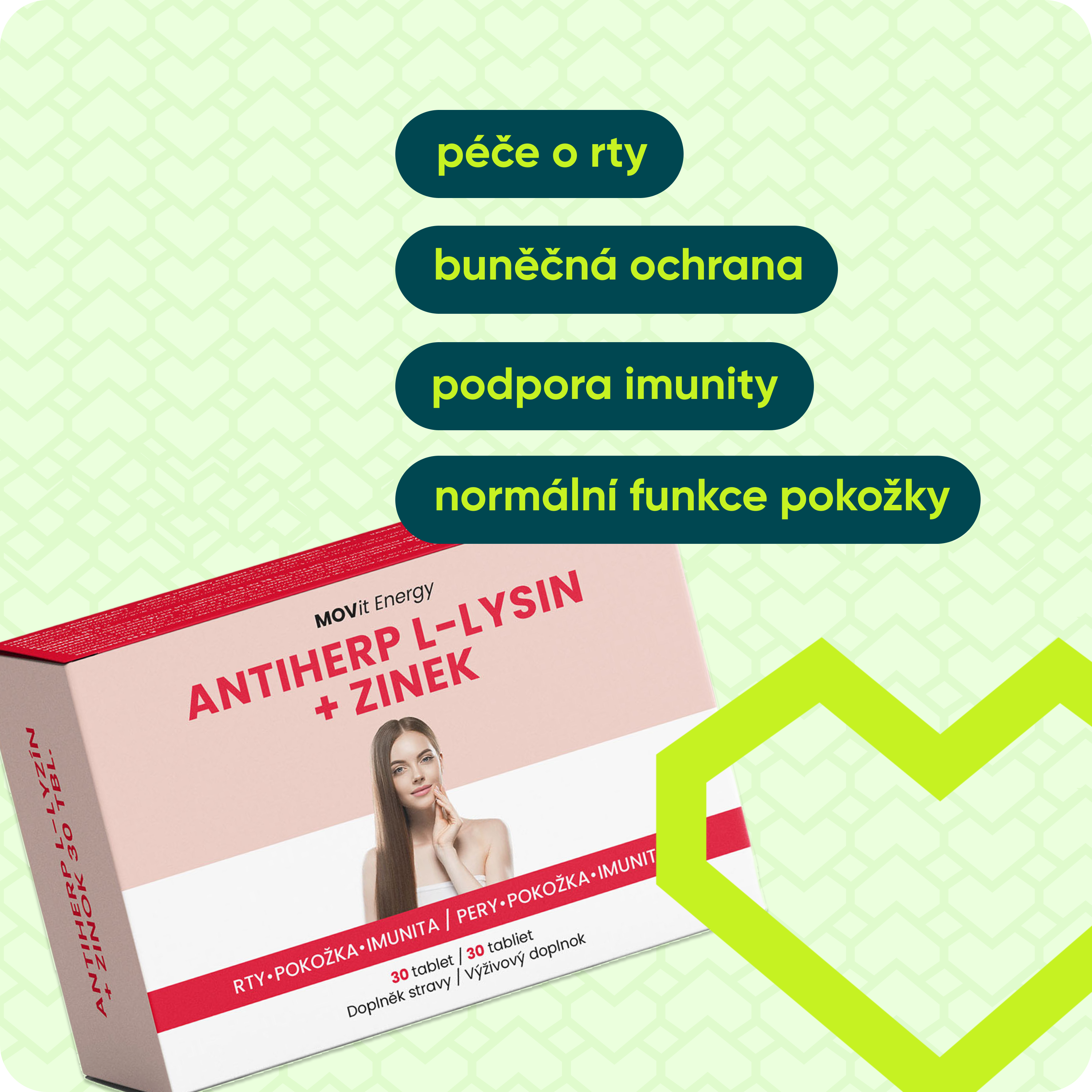 AntiHerp L-Lysin + Zinek, 30 tablet