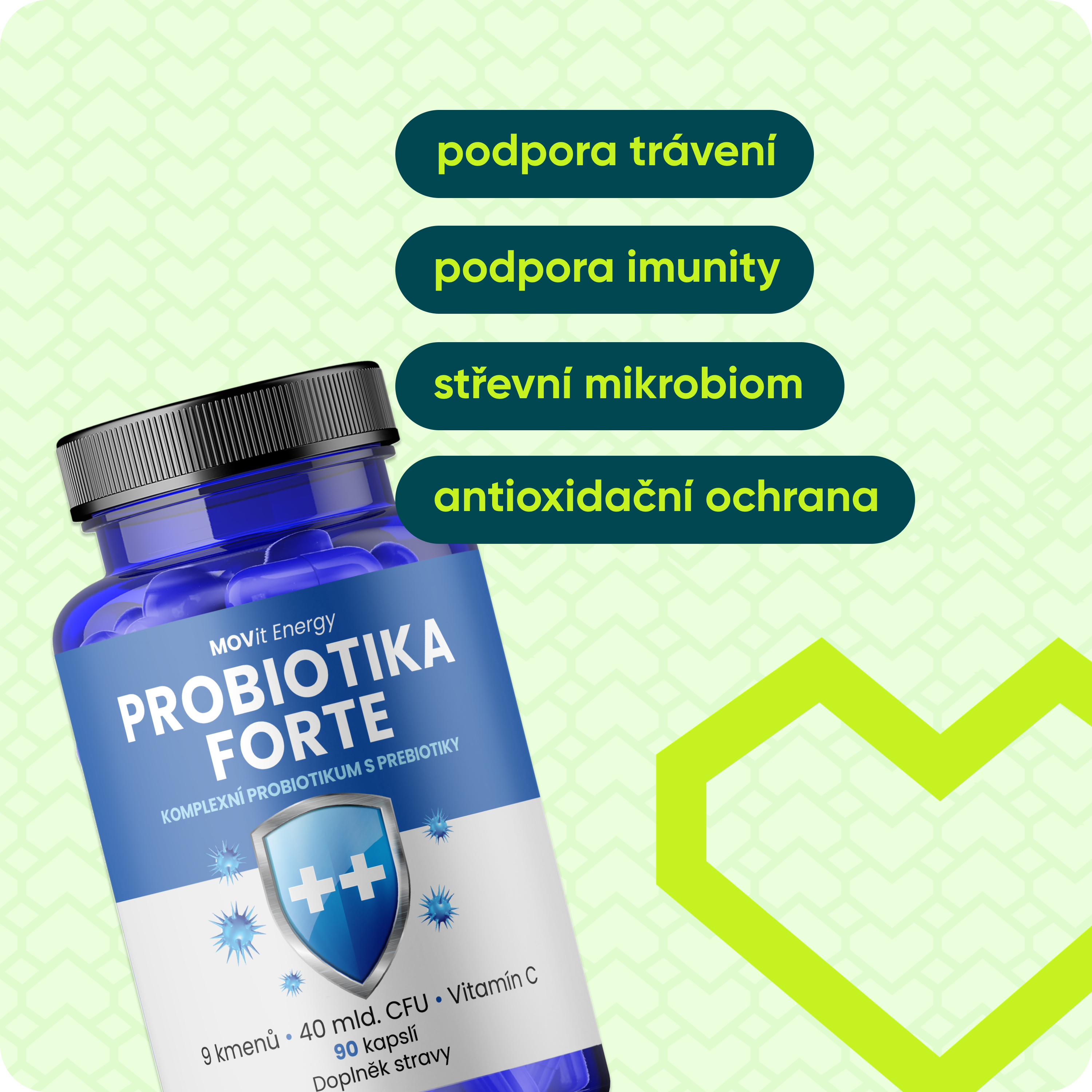 Probiotika FORTE, 90 veganských kapslí