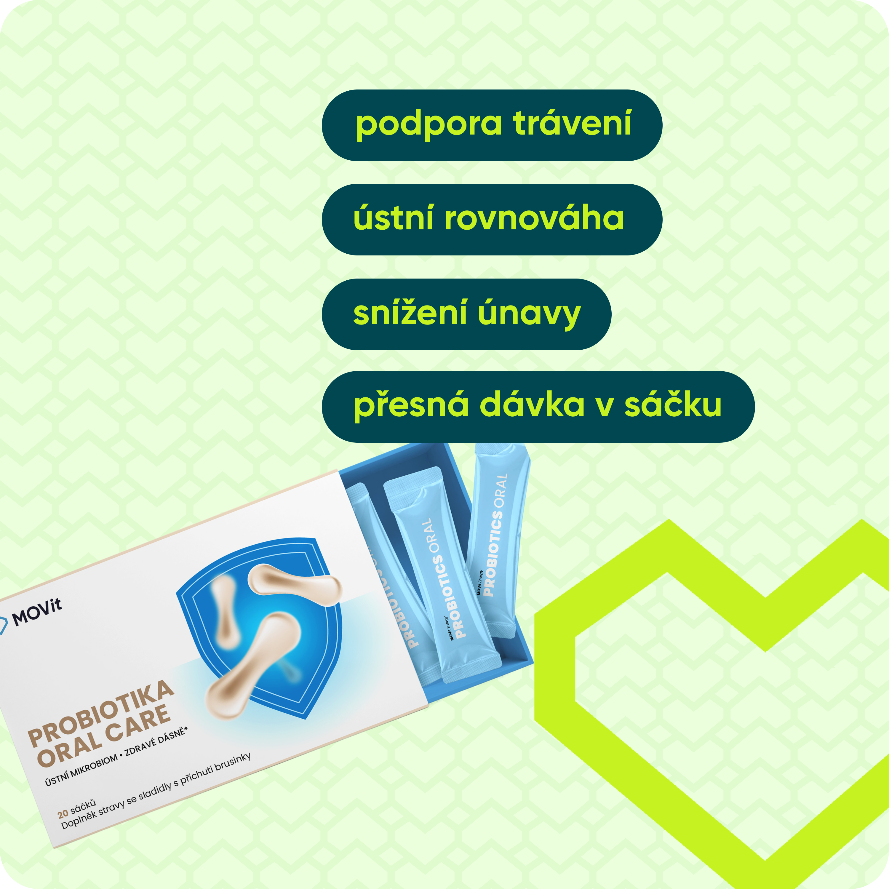 Probiotika ORAL CARE, 20 sáčků