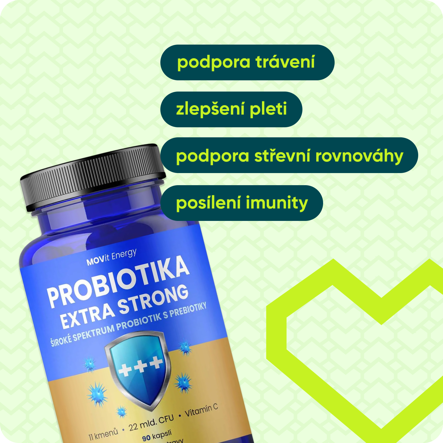 Probiotika EXTRA STRONG, 90 veganských kapslí