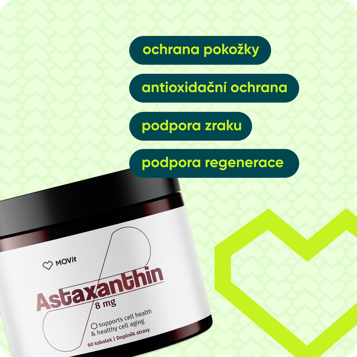Astaxanthin 8 mg, 60 tobolek