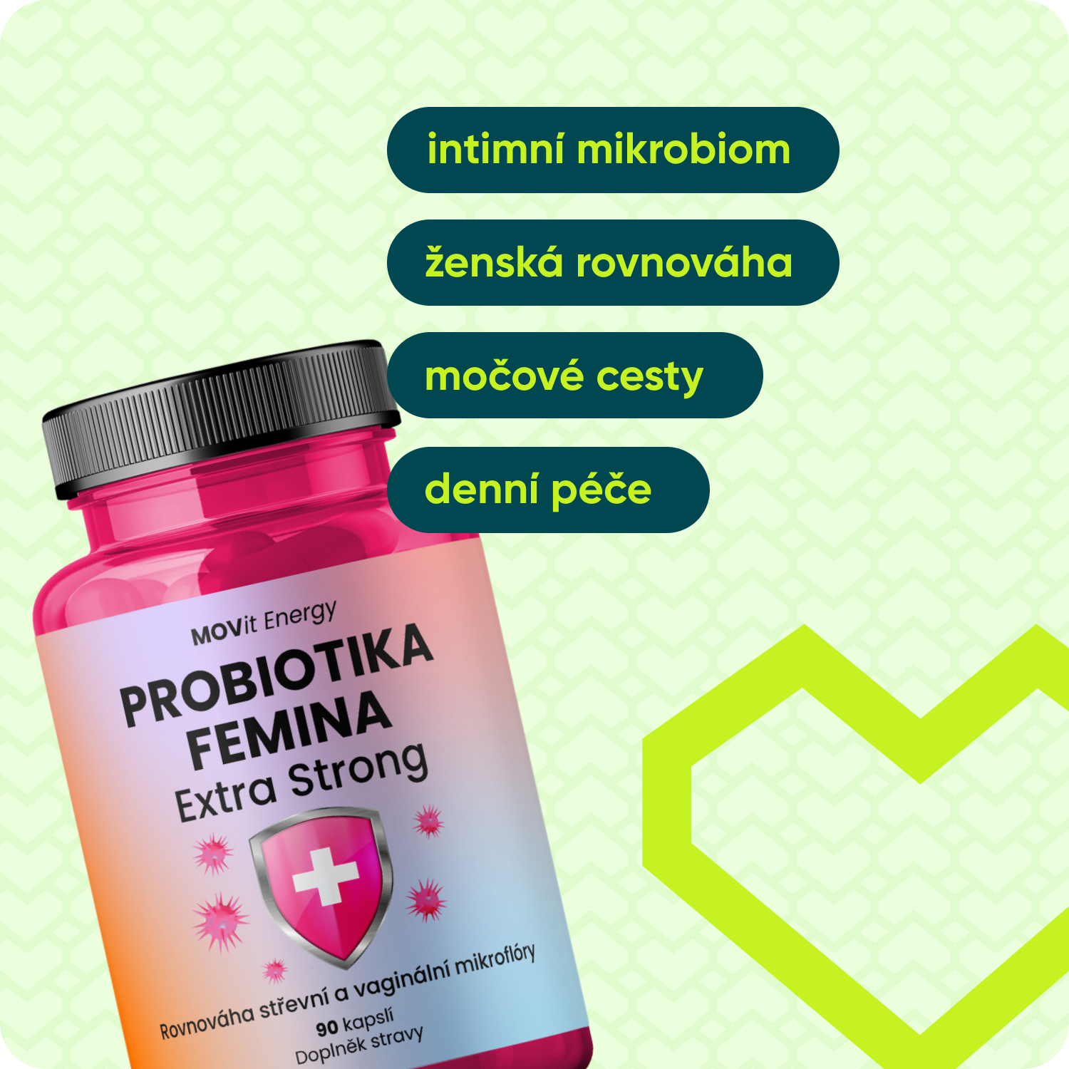 Probiotika FEMINA EXTRA STRONG, 90 kapslí