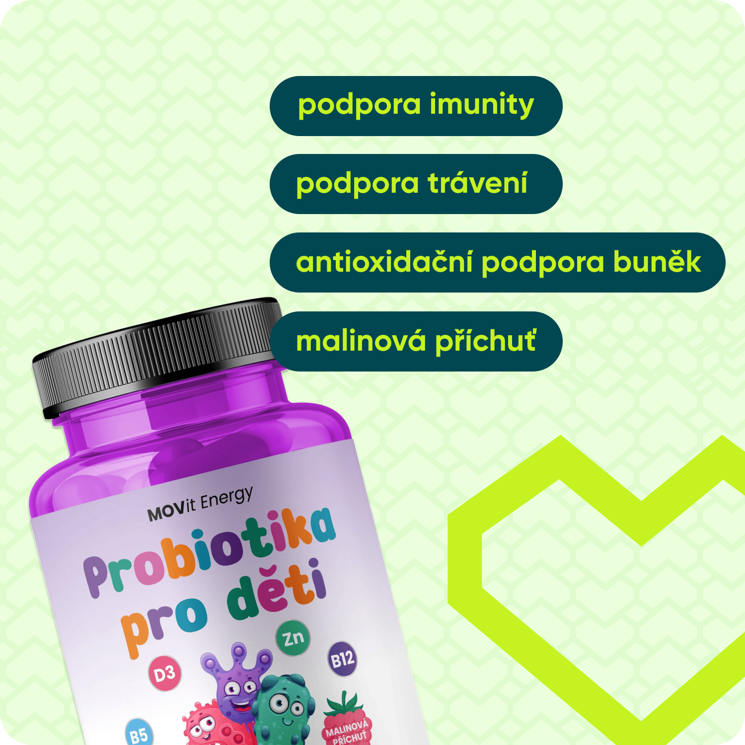 Probiotika pro děti s vitamíny, 60 cucavých tablet