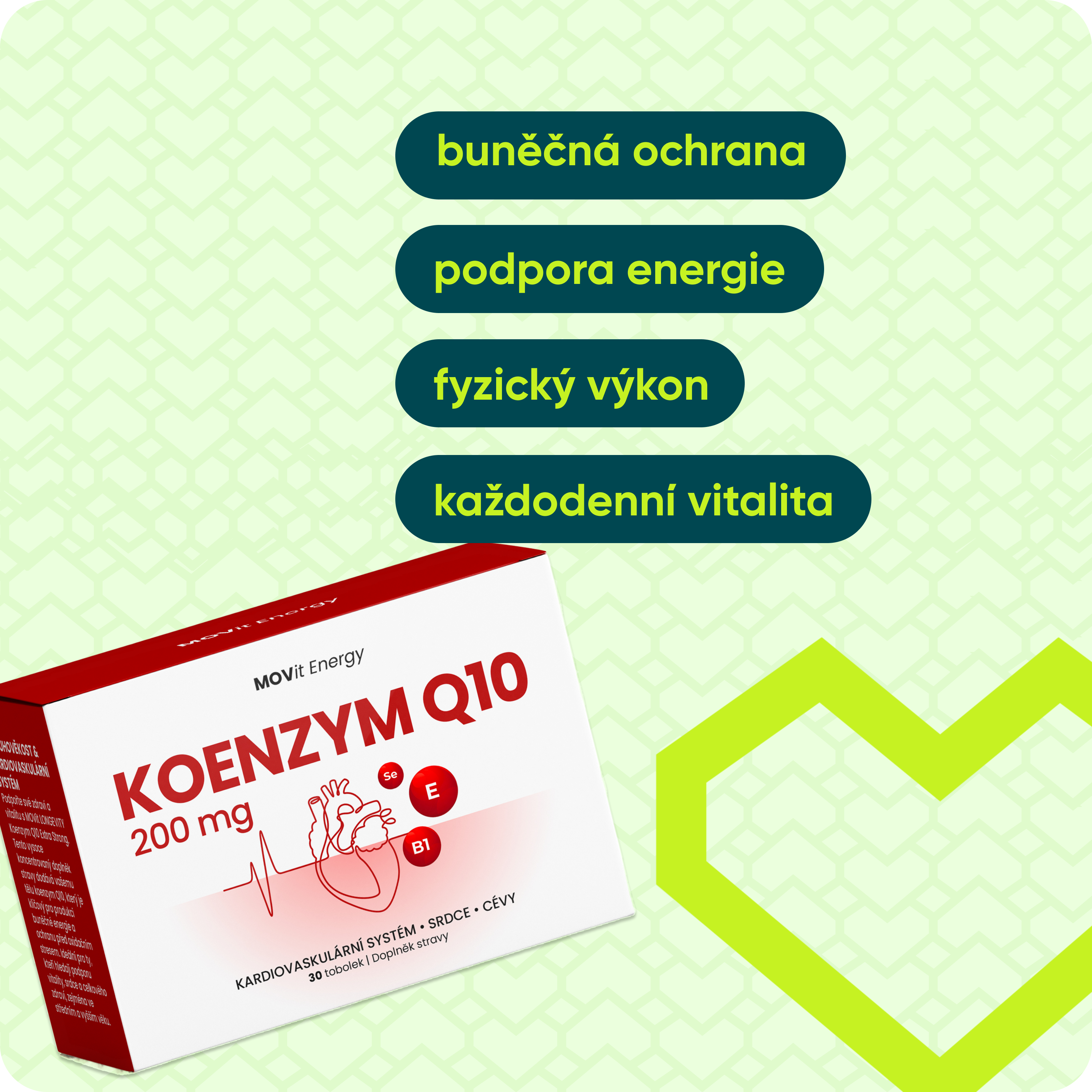 Koenzym Q10 200 mg Extra Strong, 30 tobolek