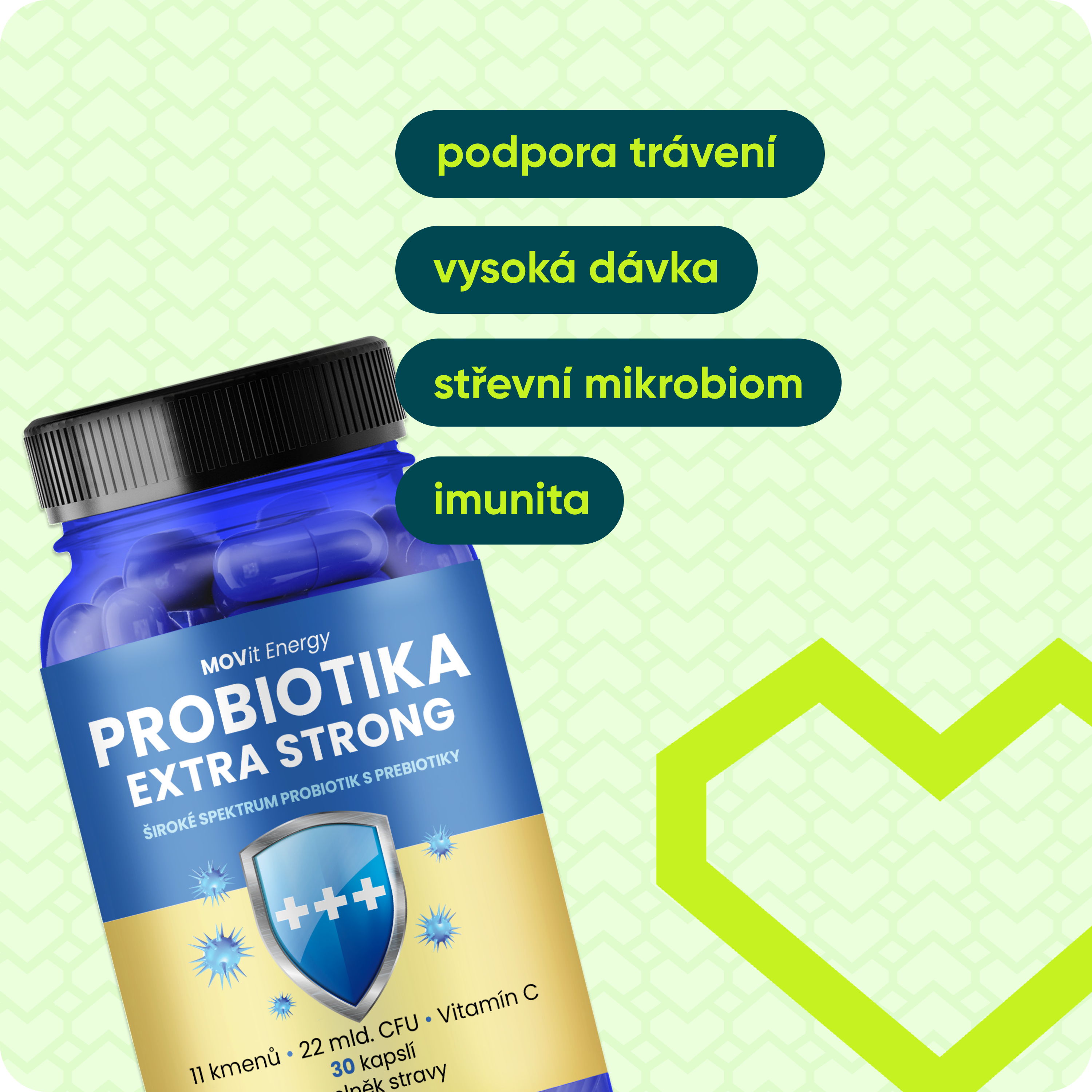 Probiotika EXTRA STRONG, 30 kapslí