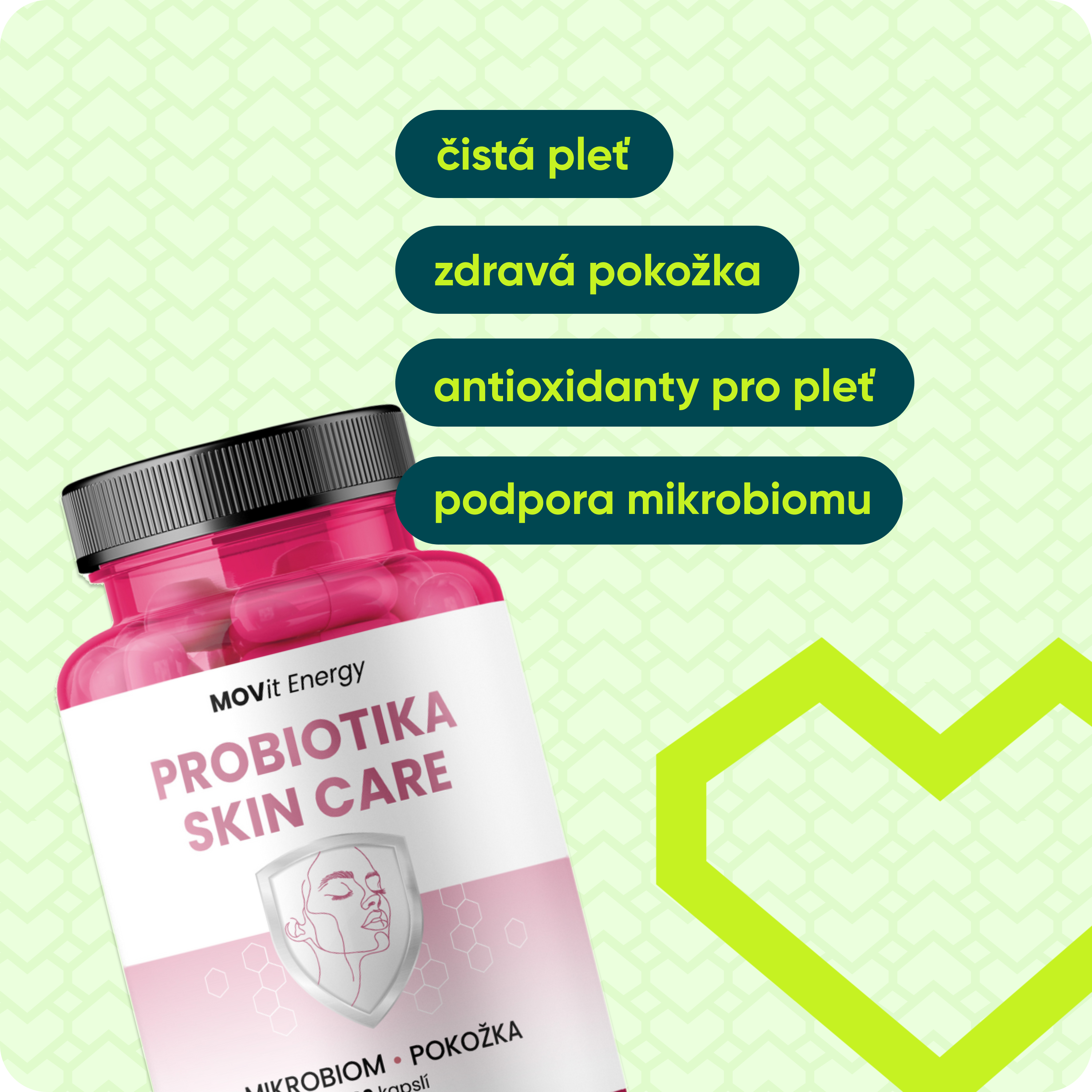 Probiotika SKIN CARE, 90 kapslí
