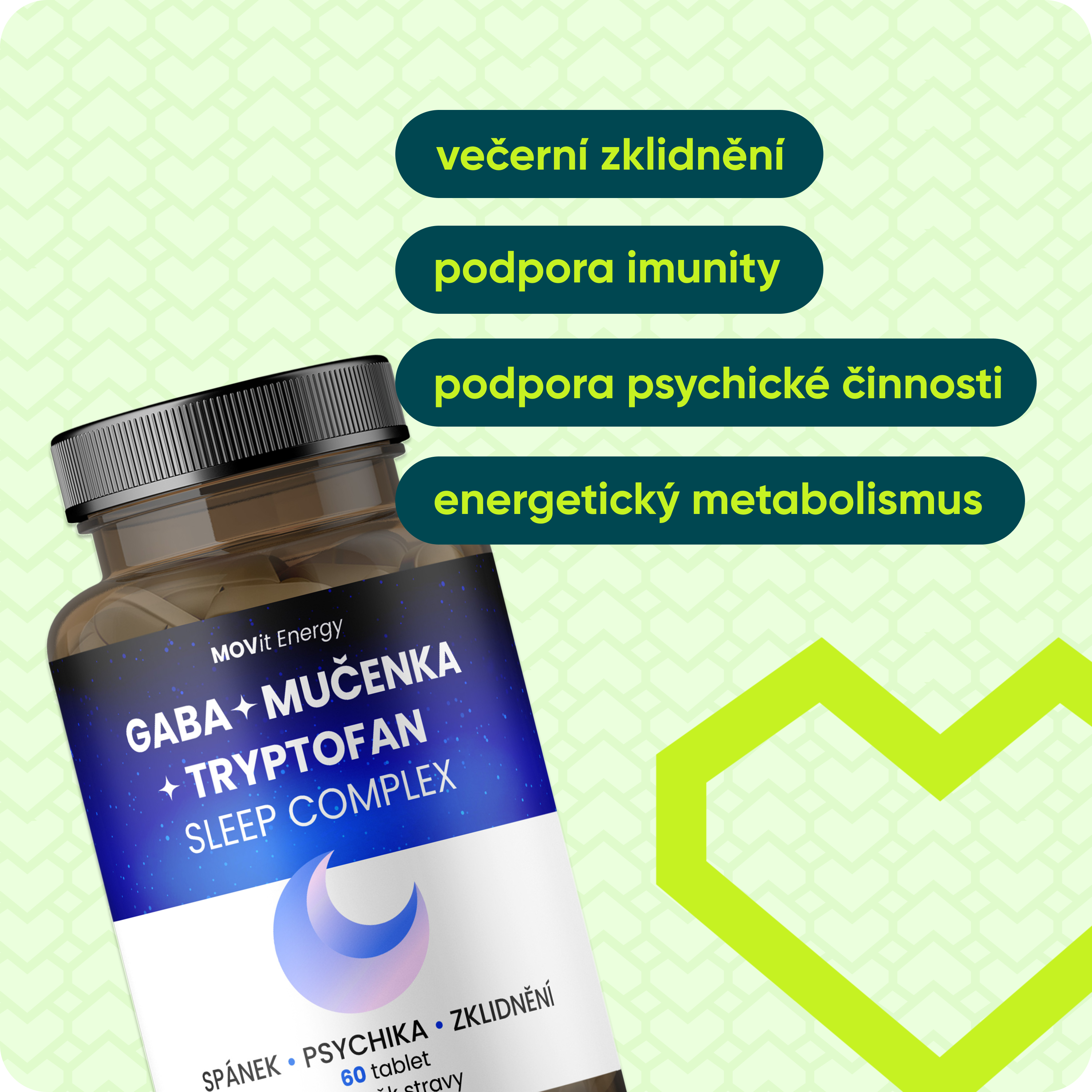 Sleep Complex GABA + Tryptofan + Mučenka, 60 tablet