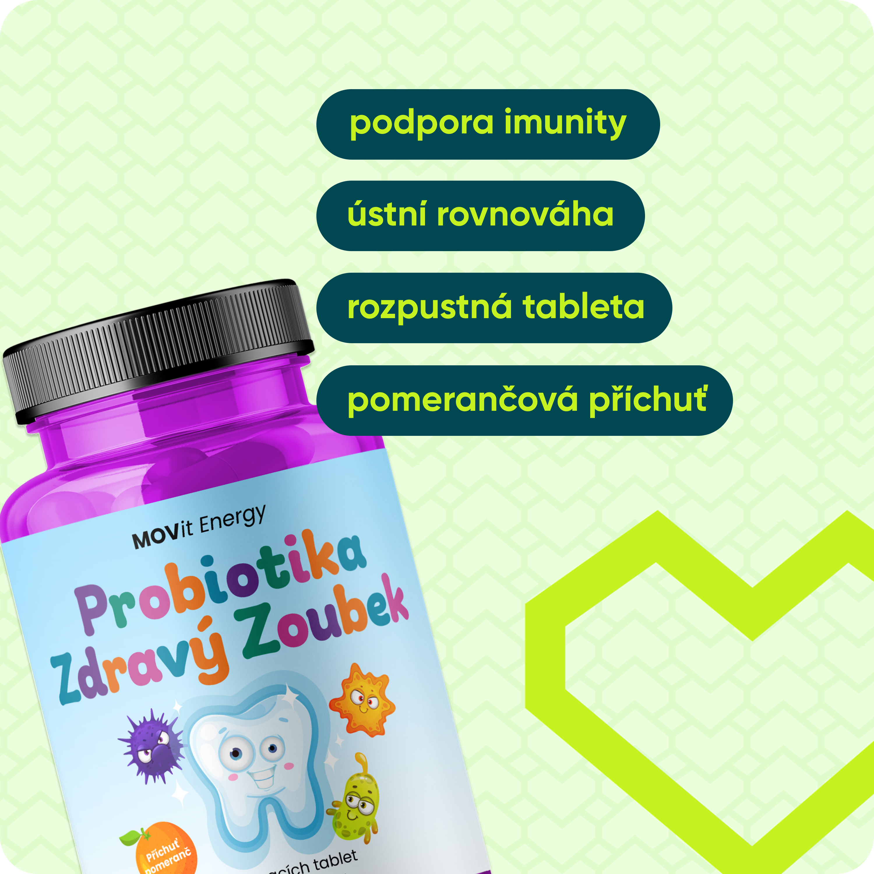 Probiotika pro děti ZDRAVÝ ZOUBEK, 60 cucavých tablet