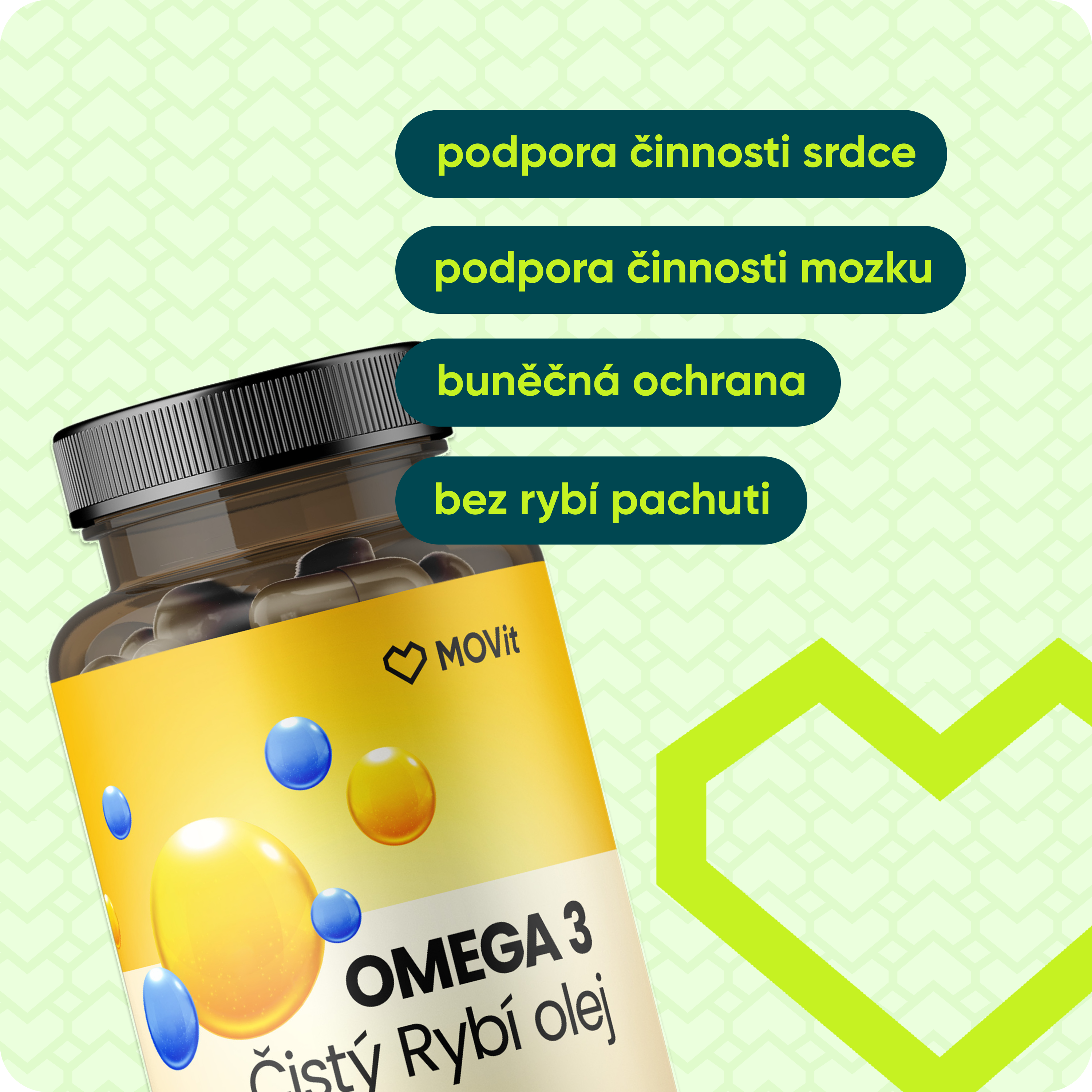 Omega 3 Čistý Rybí Olej, 90 tobolek