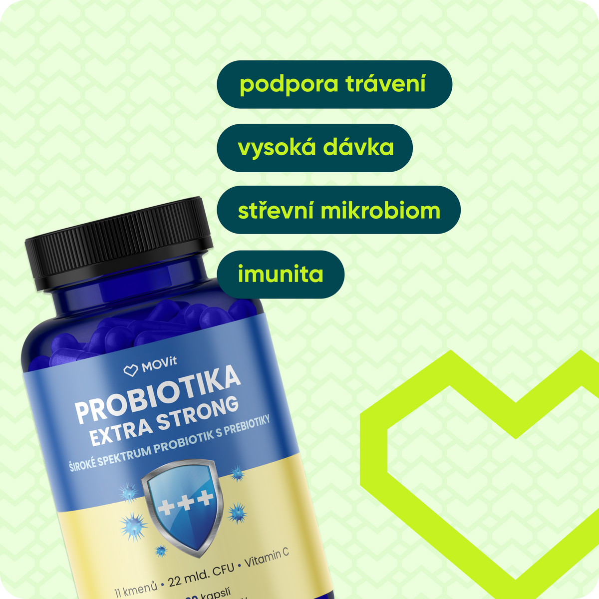 Probiotika EXTRA STRONG, 90 veganských kapslí