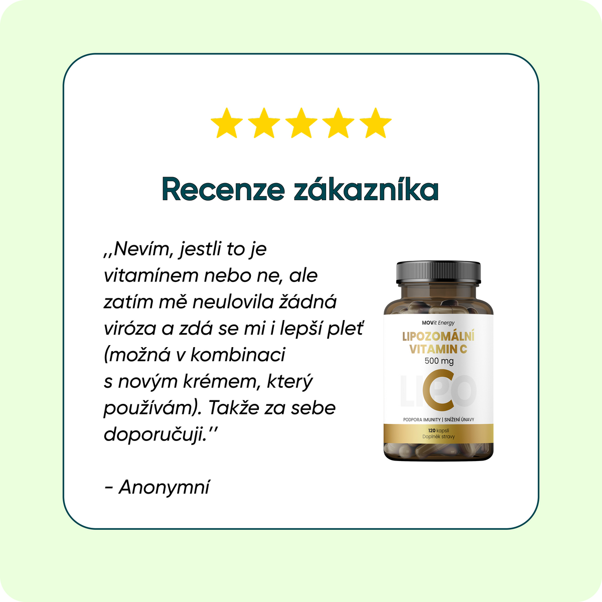 Lipozomální Vitamin C 500 mg, 120 kapslí
