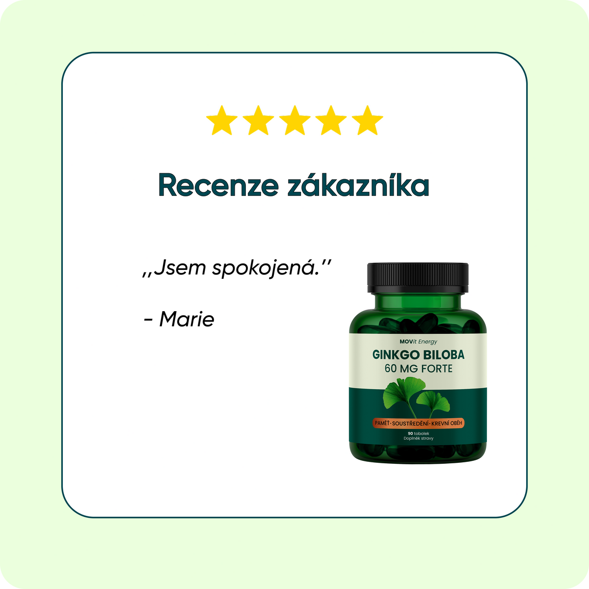 Ginkgo Biloba 60 mg FORTE, 90 tobolek