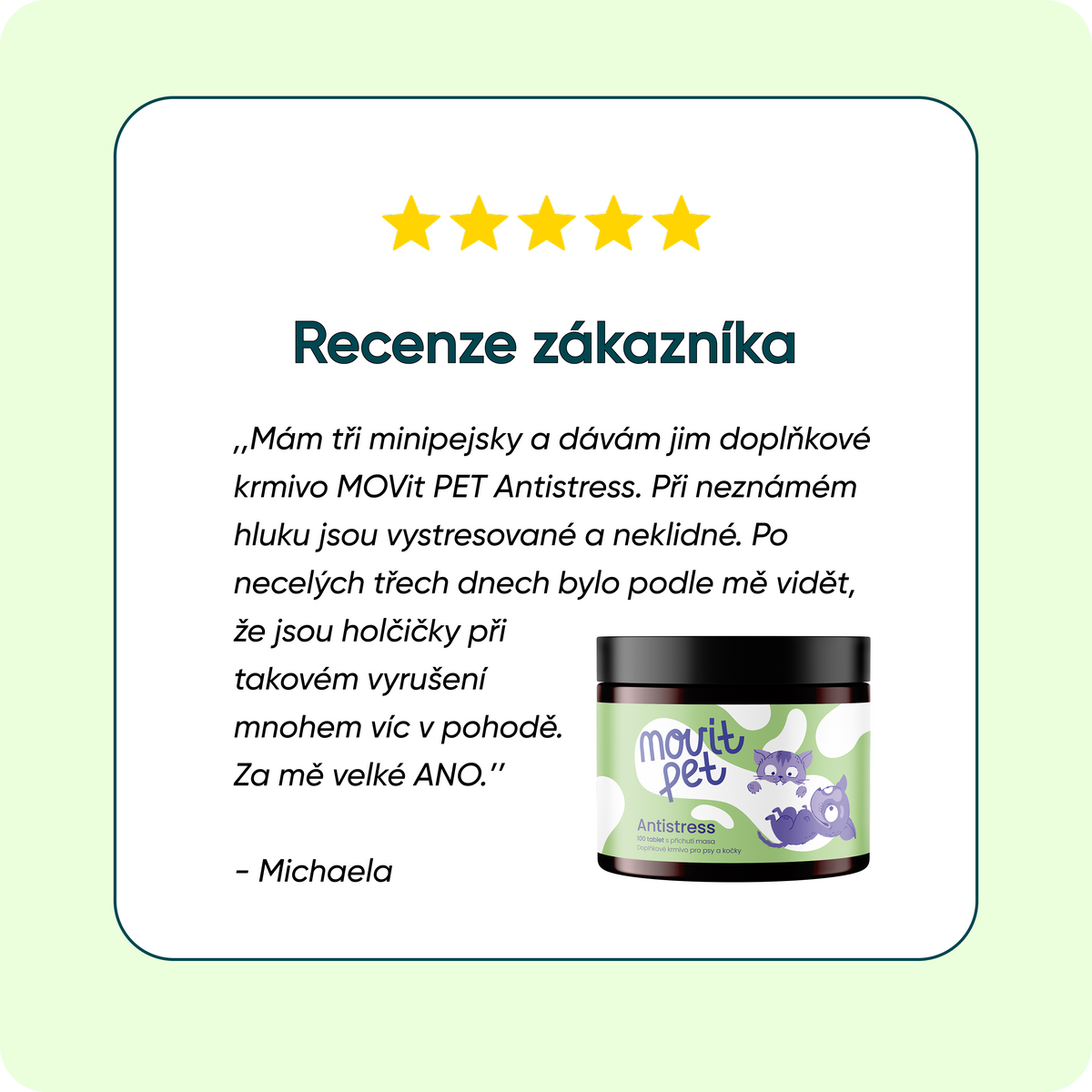 Antistress pro psy a kočky, 100 tablet s příchutí masa