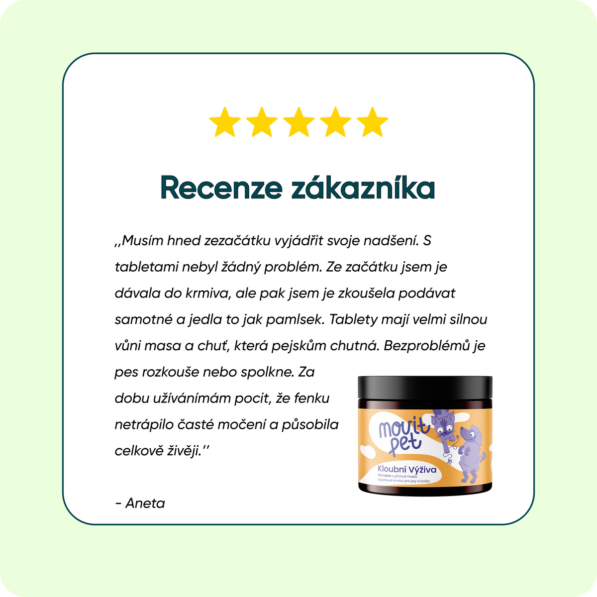 Kloubní výživa pro psy a kočky, 100 tablet s příchutí masa