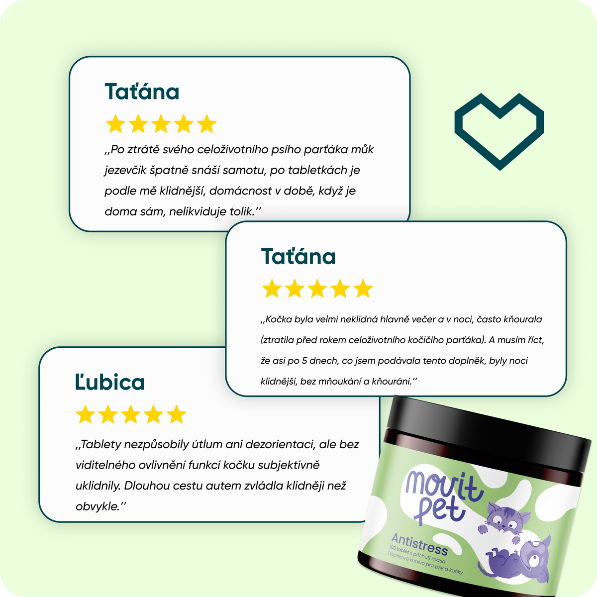Antistress pro psy a kočky, 100 tablet s příchutí masa