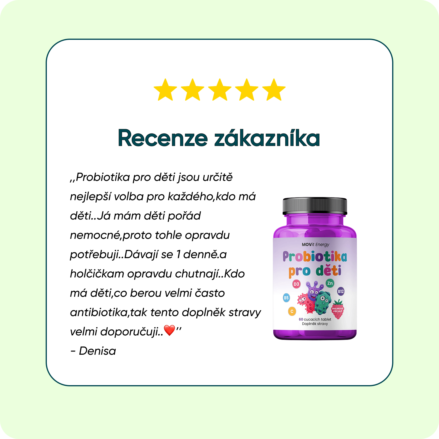 Probiotika pro děti s vitamíny, 60 cucavých tablet