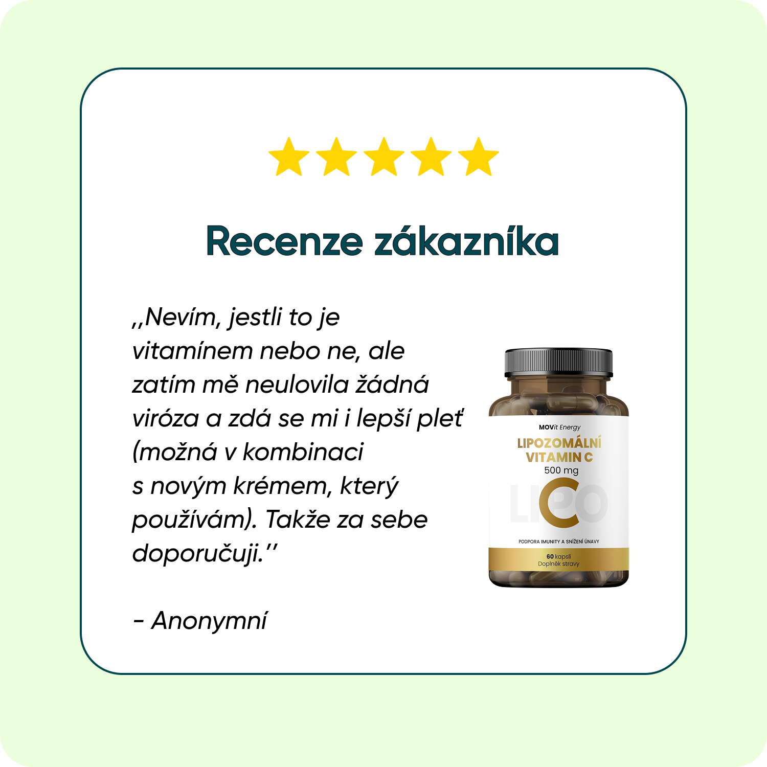 Lipozomální Vitamin C 500 mg, 60 kapslí