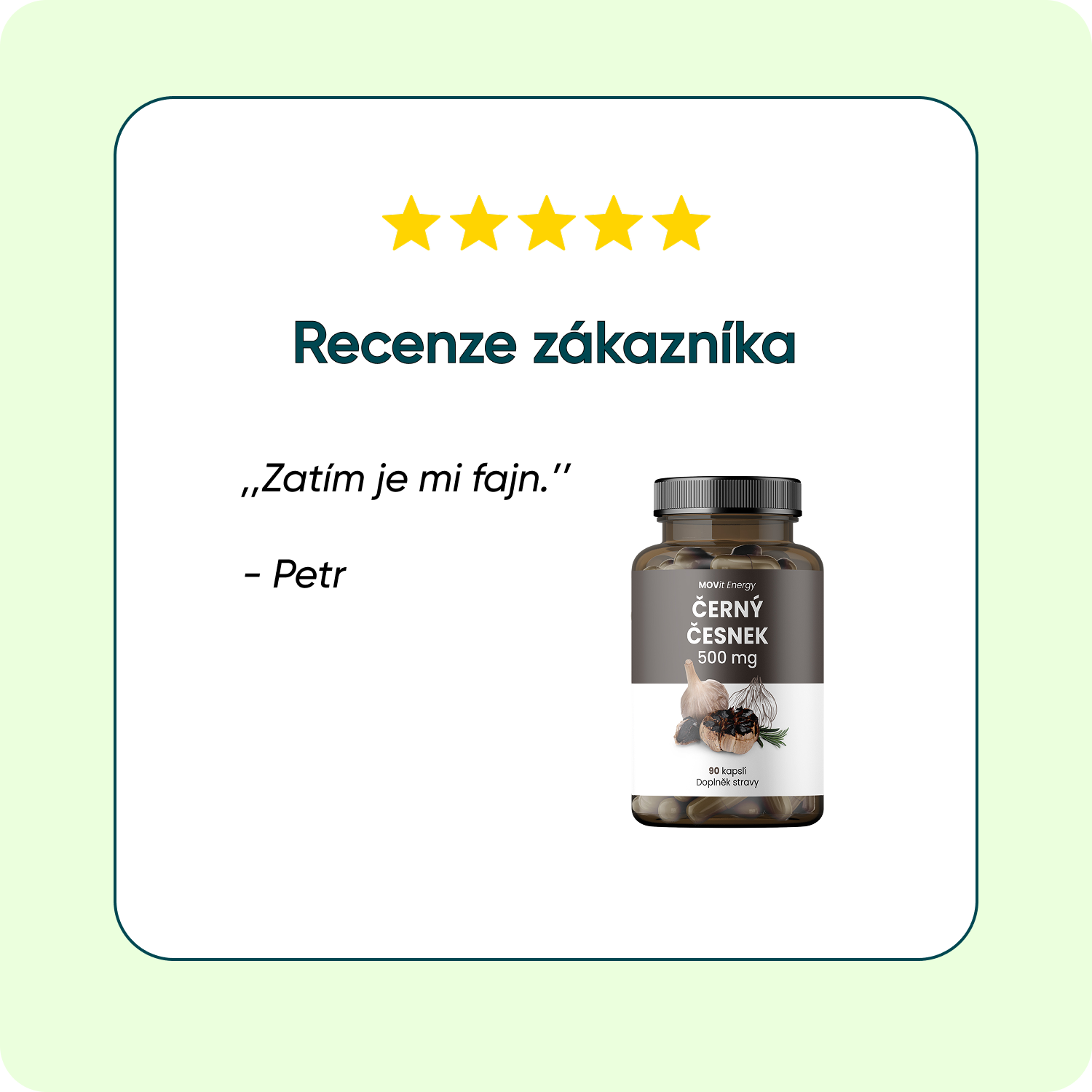 Černý Česnek 500 mg, 90 kapslí