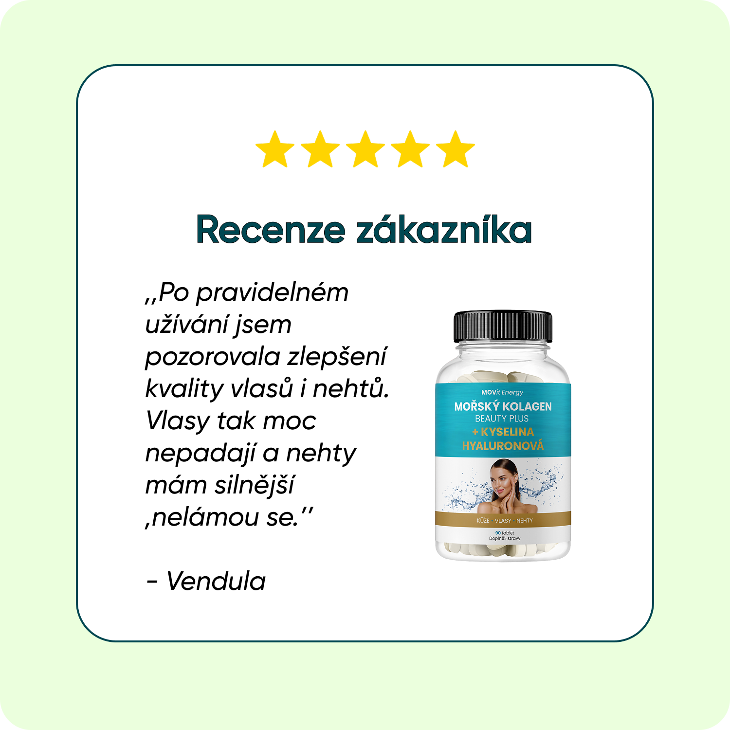 Mořský Kolagen Beauty Plus + Kyselina hyaluronová, 90 tablet