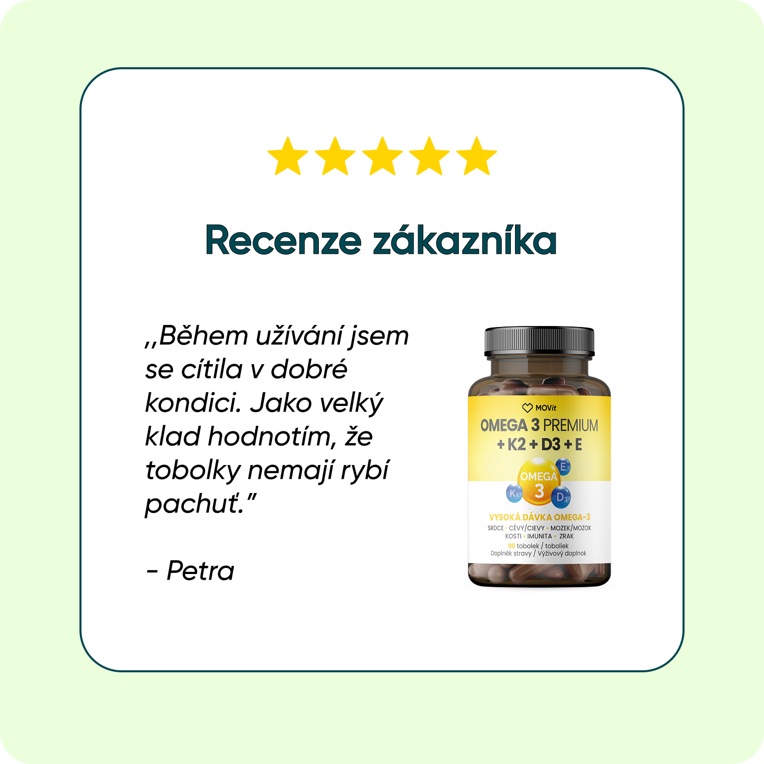 Omega 3 Premium + K2 + D3 + E, 90 tobolek