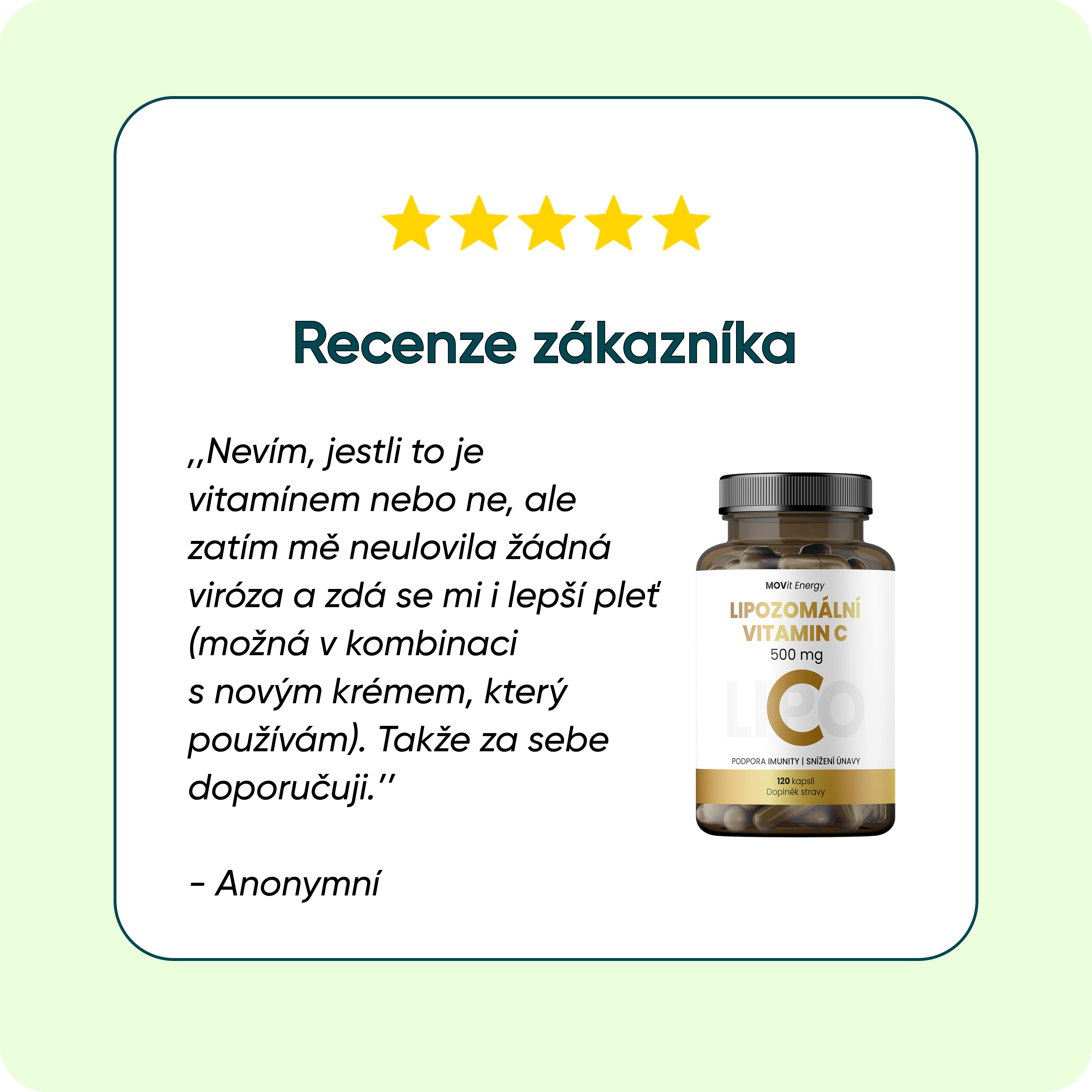 Lipozomální Vitamin C 500 mg, 120 kapslí