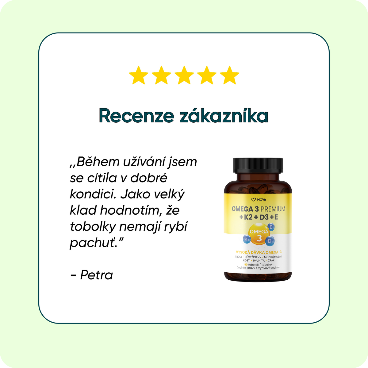 Omega 3 Premium + K2 + D3 + E, 90 tobolek