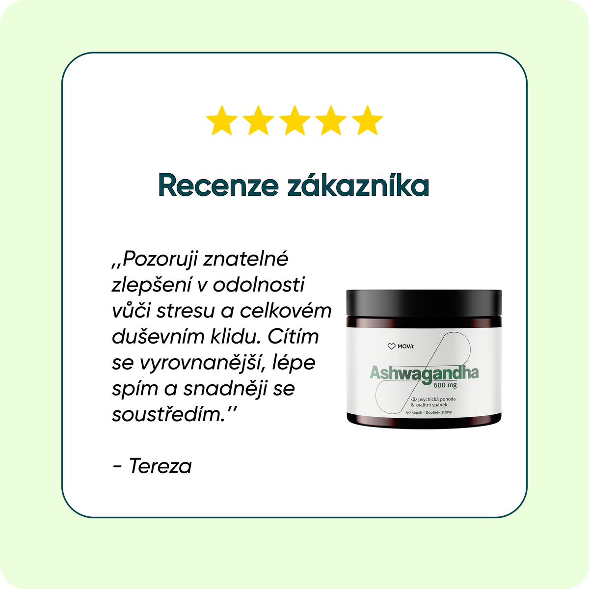 Ashwagandha 600 mg, 5% withanolidů, 60 kapslí