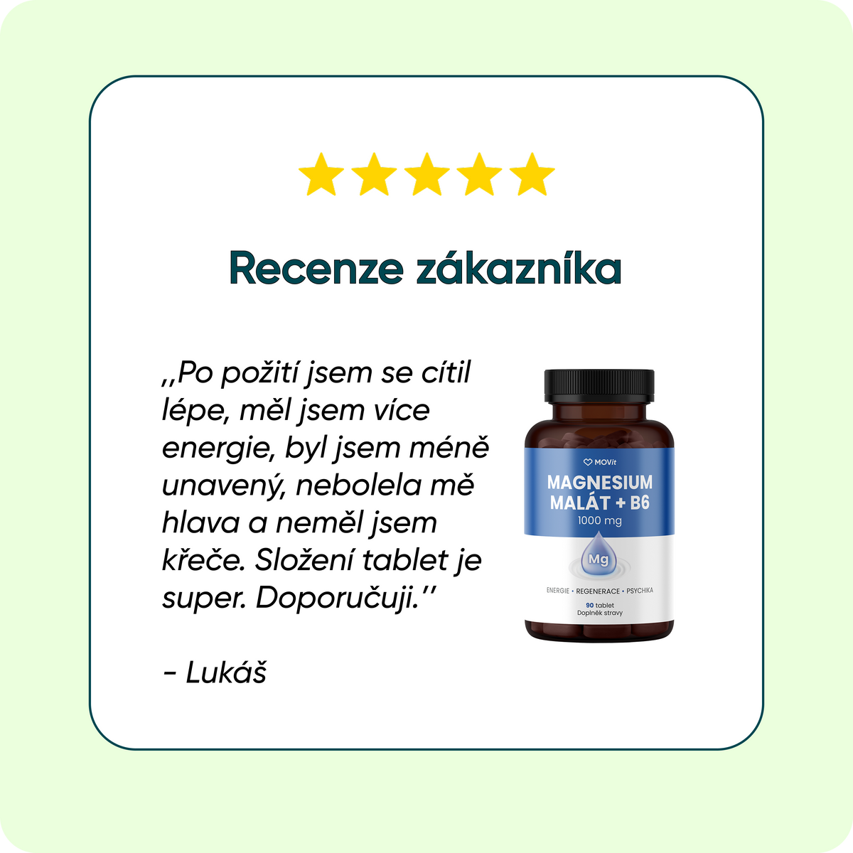 Magnesium Malát 1000 mg + B6, 90 tablet
