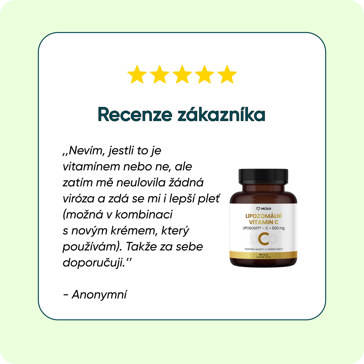 Lipozomální Vitamin C 500 mg, 60 kapslí