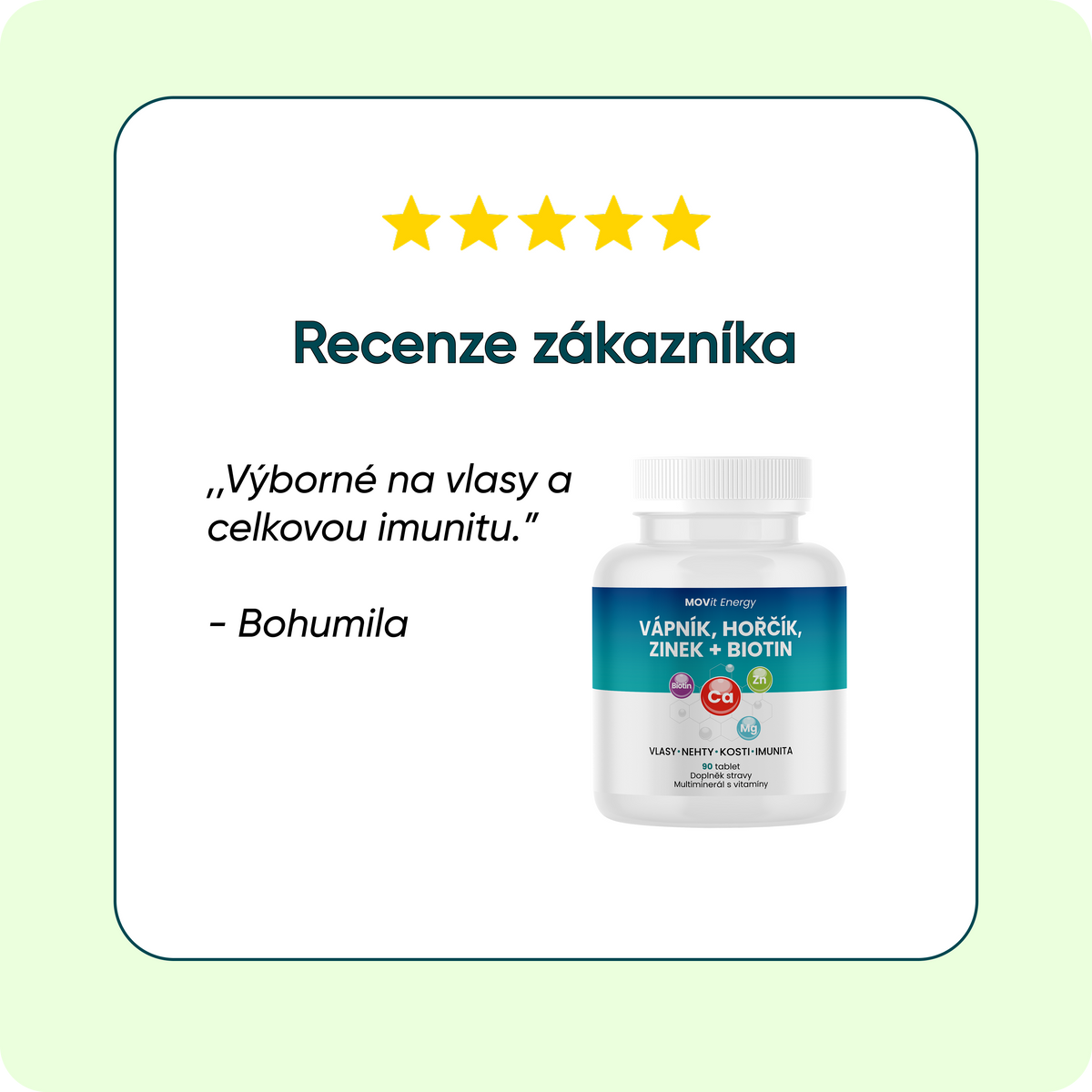 Vápník Hořčík Zinek Biotin, 90 tablet