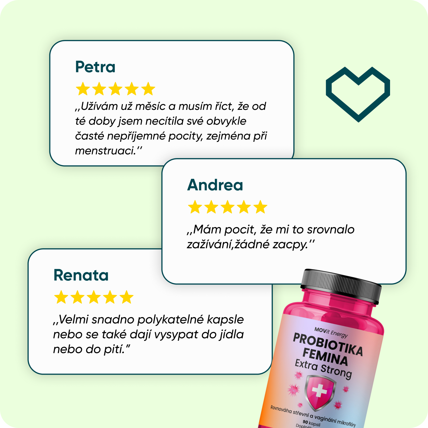 Probiotika FEMINA EXTRA STRONG, 90 kapslí