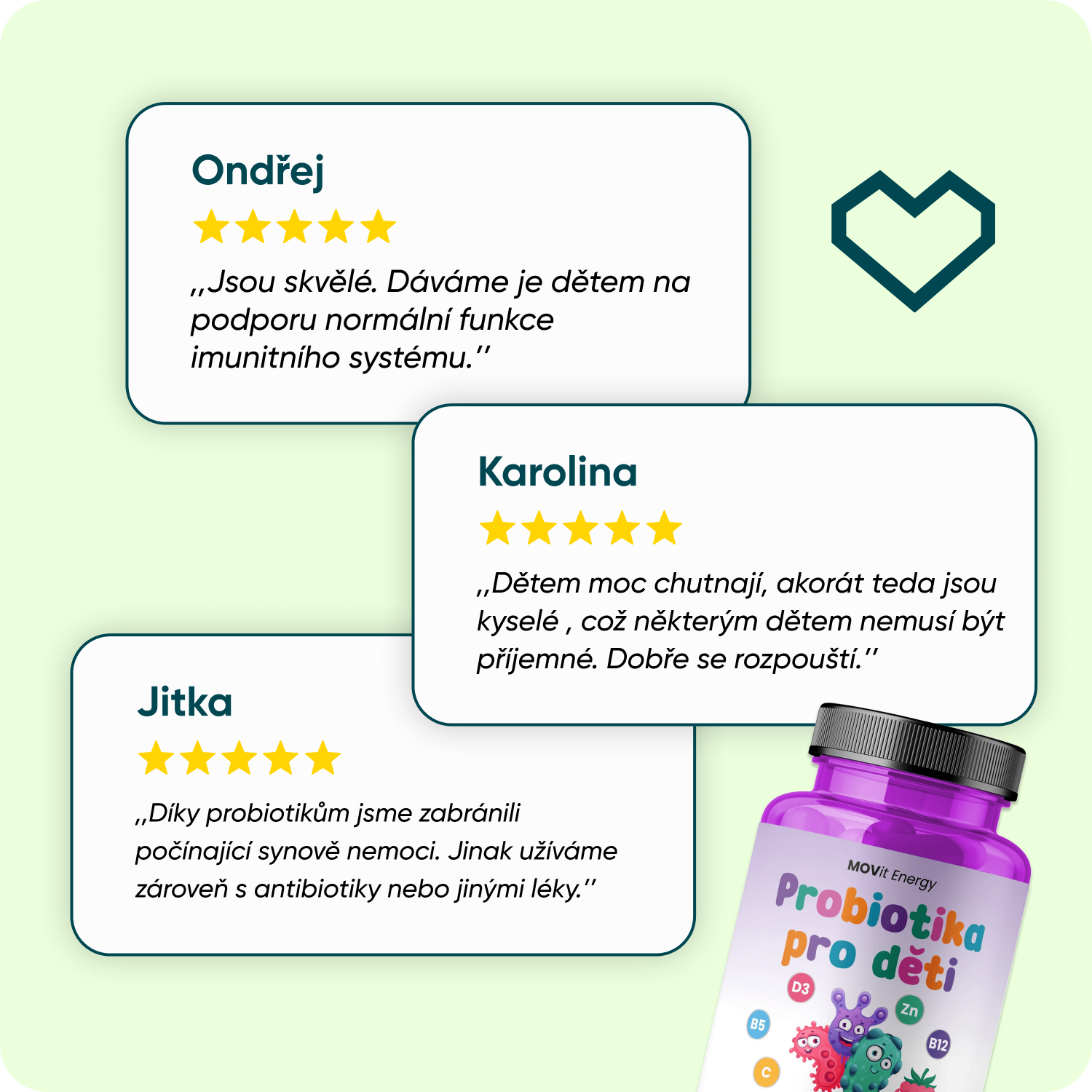 Probiotika pro děti s vitamíny, 60 cucavých tablet