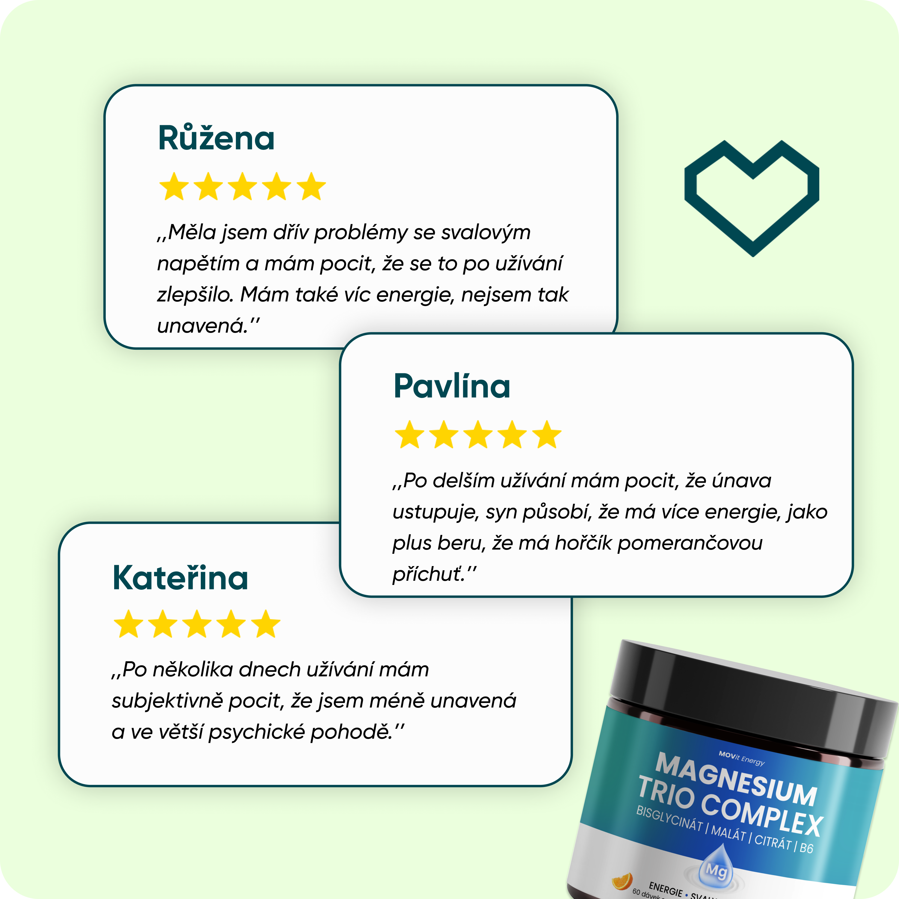 Magnesium Trio Complex Drink, pomeranč, 60 dávek
