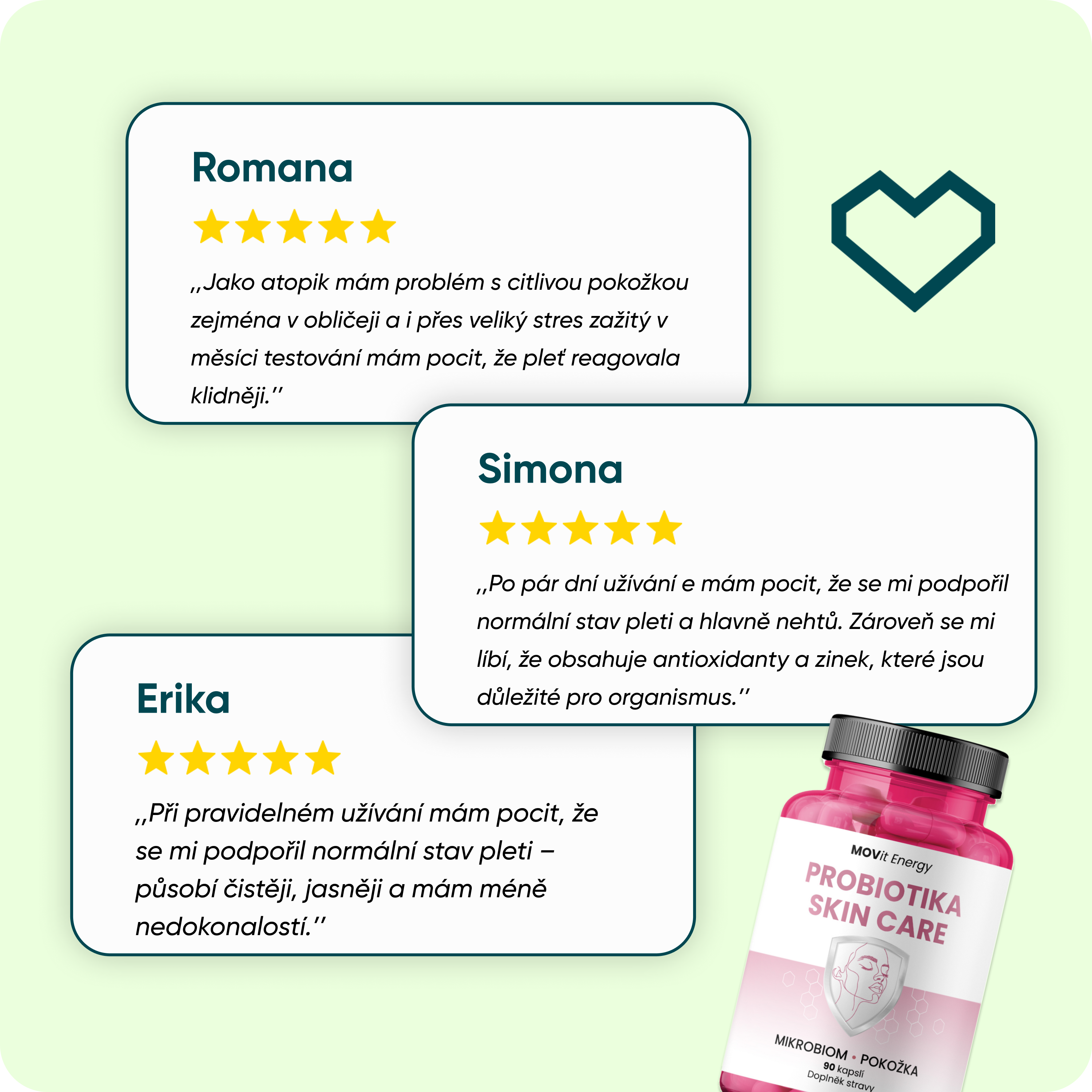 Probiotika SKIN CARE, 90 kapslí
