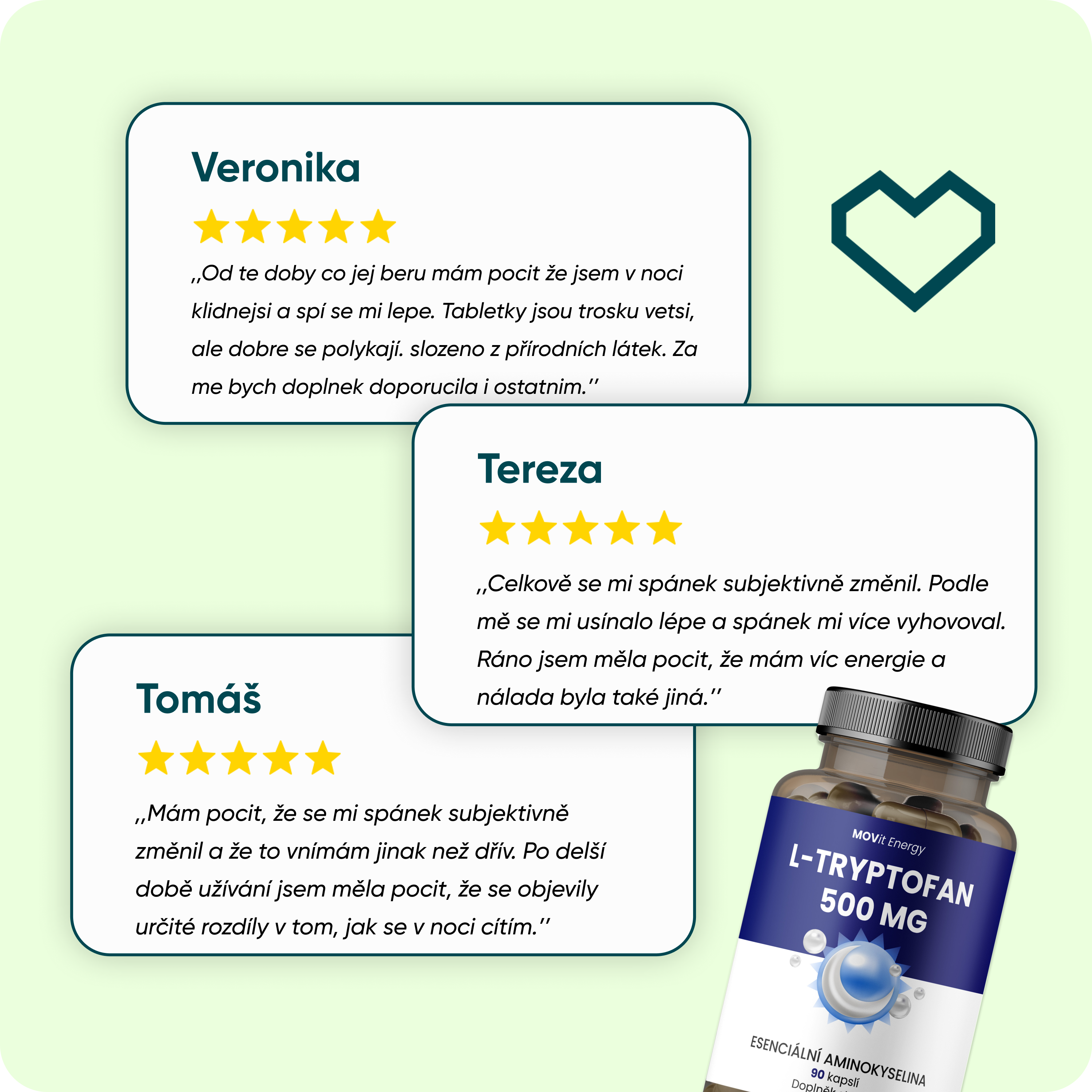 L-Tryptofan 500 mg, 90 kapslí