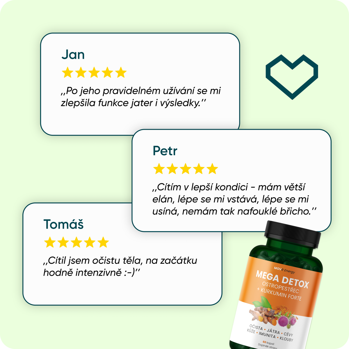 MEGA DETOX Ostropestřec + Kurkumin FORTE, 60 veganských kapslí