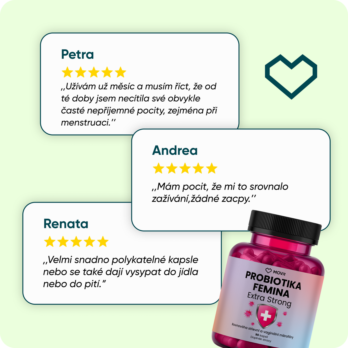 Probiotika FEMINA EXTRA STRONG, 90 kapslí