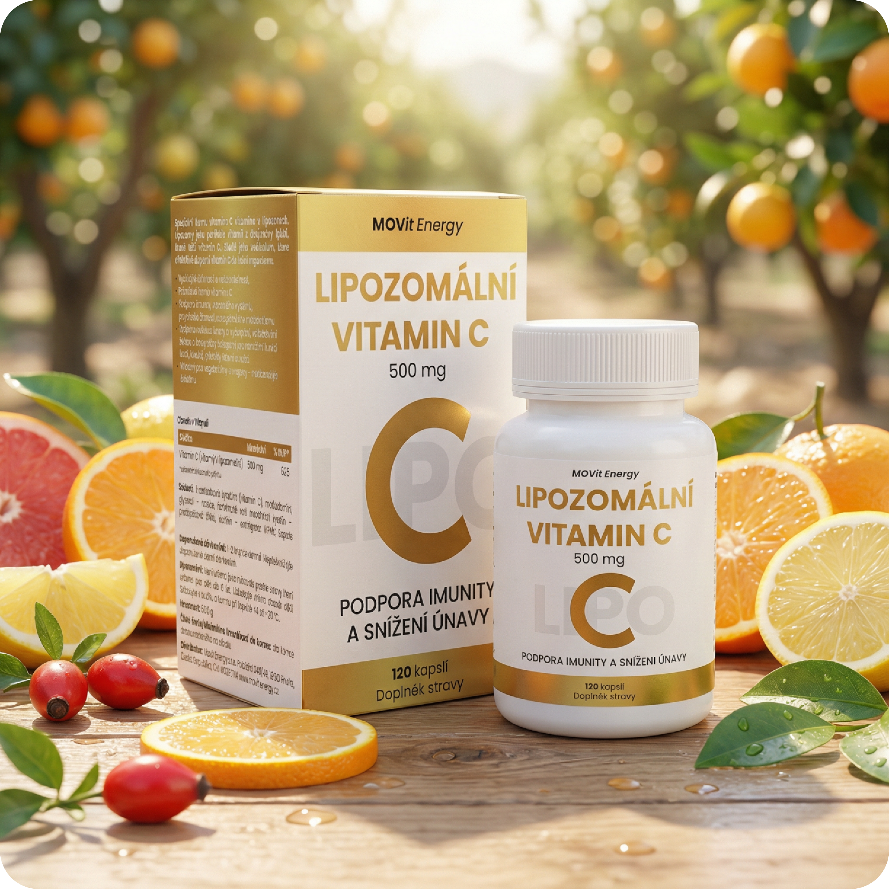 Lipozomální Vitamin C 500 mg, 120 kapslí