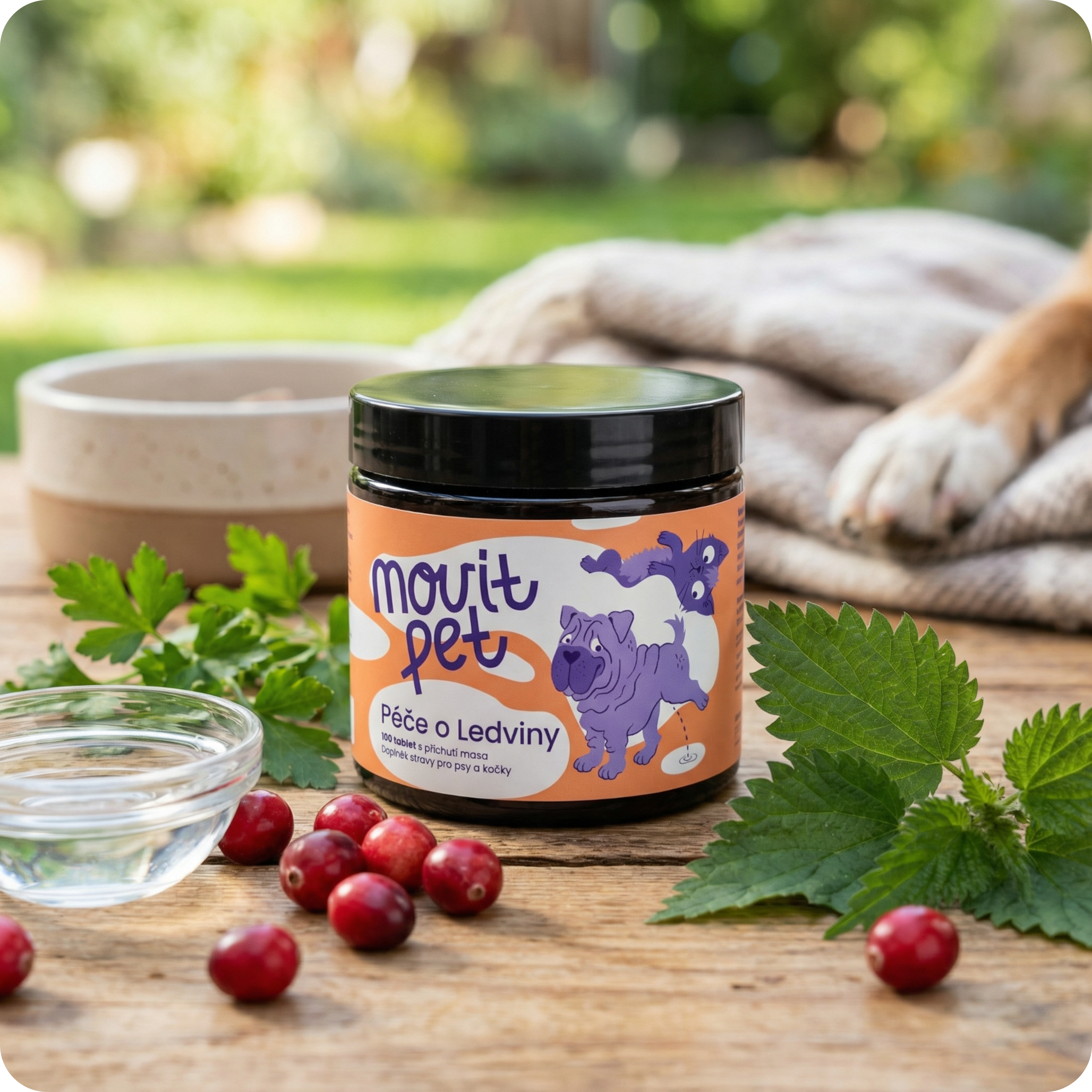 MOVit PET Péče o Ledviny, 100 tablet s příchutí masa