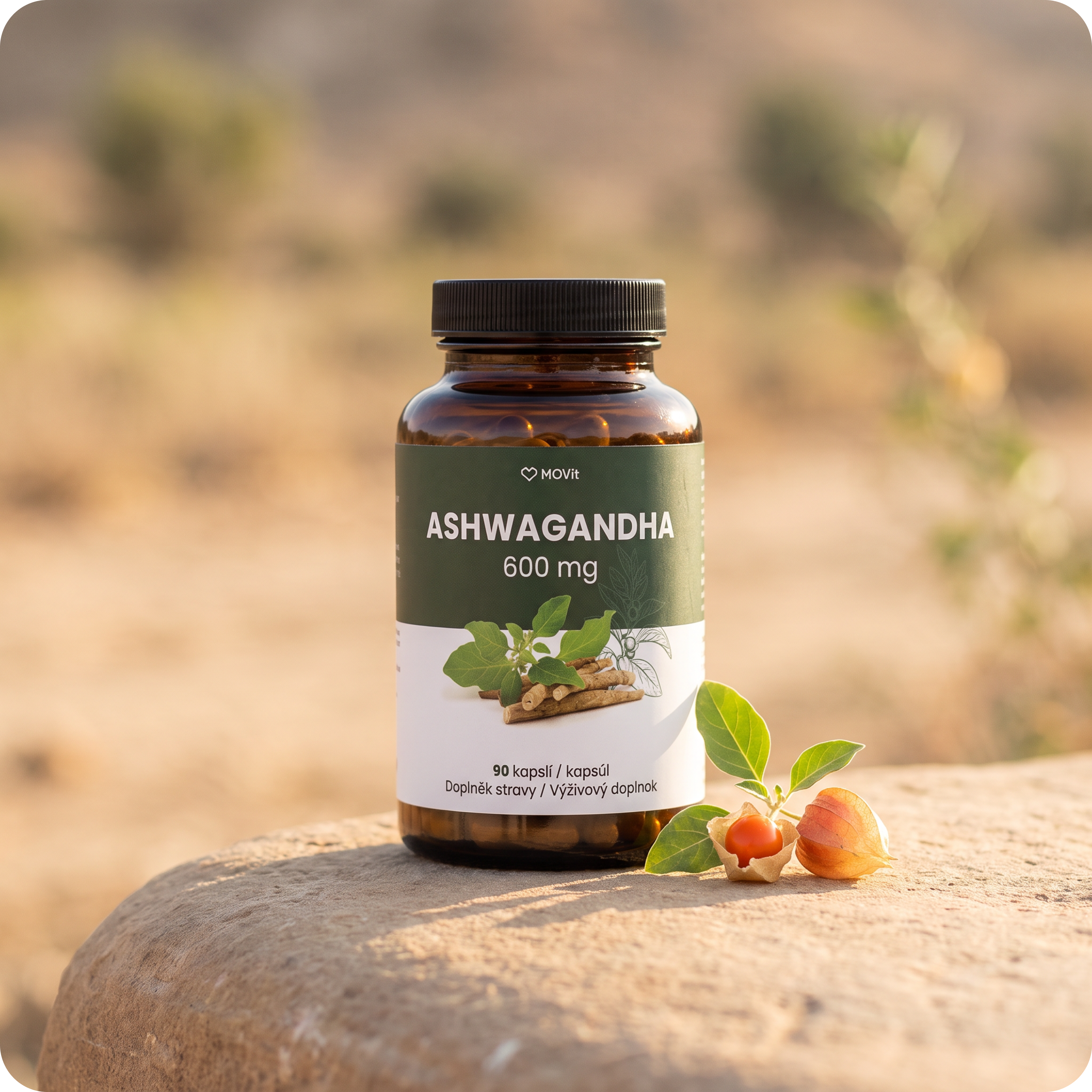 Ashwagandha 600 mg PREMIUM, 5% withanolidů, 90 kapslí