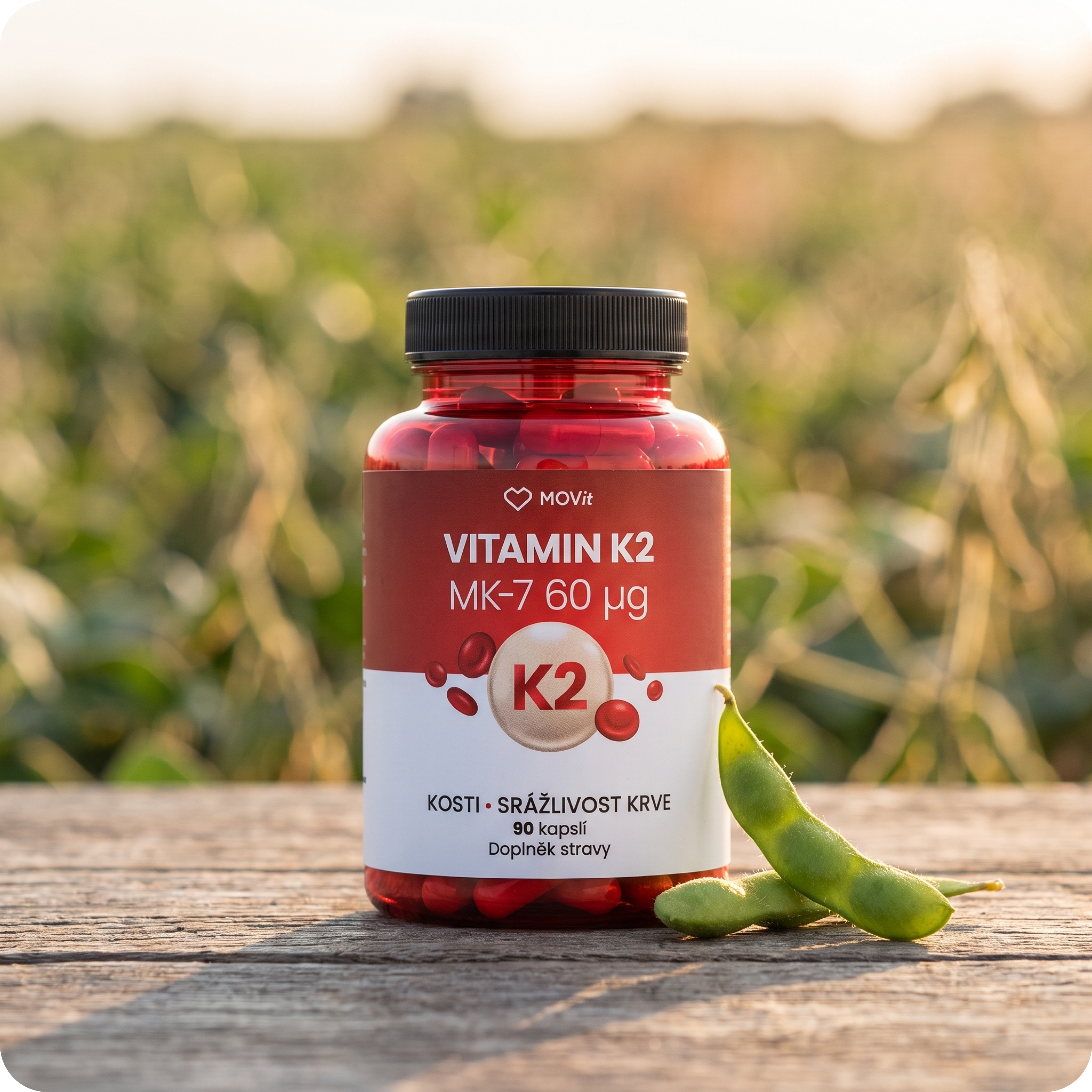 Vitamin K2 MK-7 60 mcg, 90 kapslí