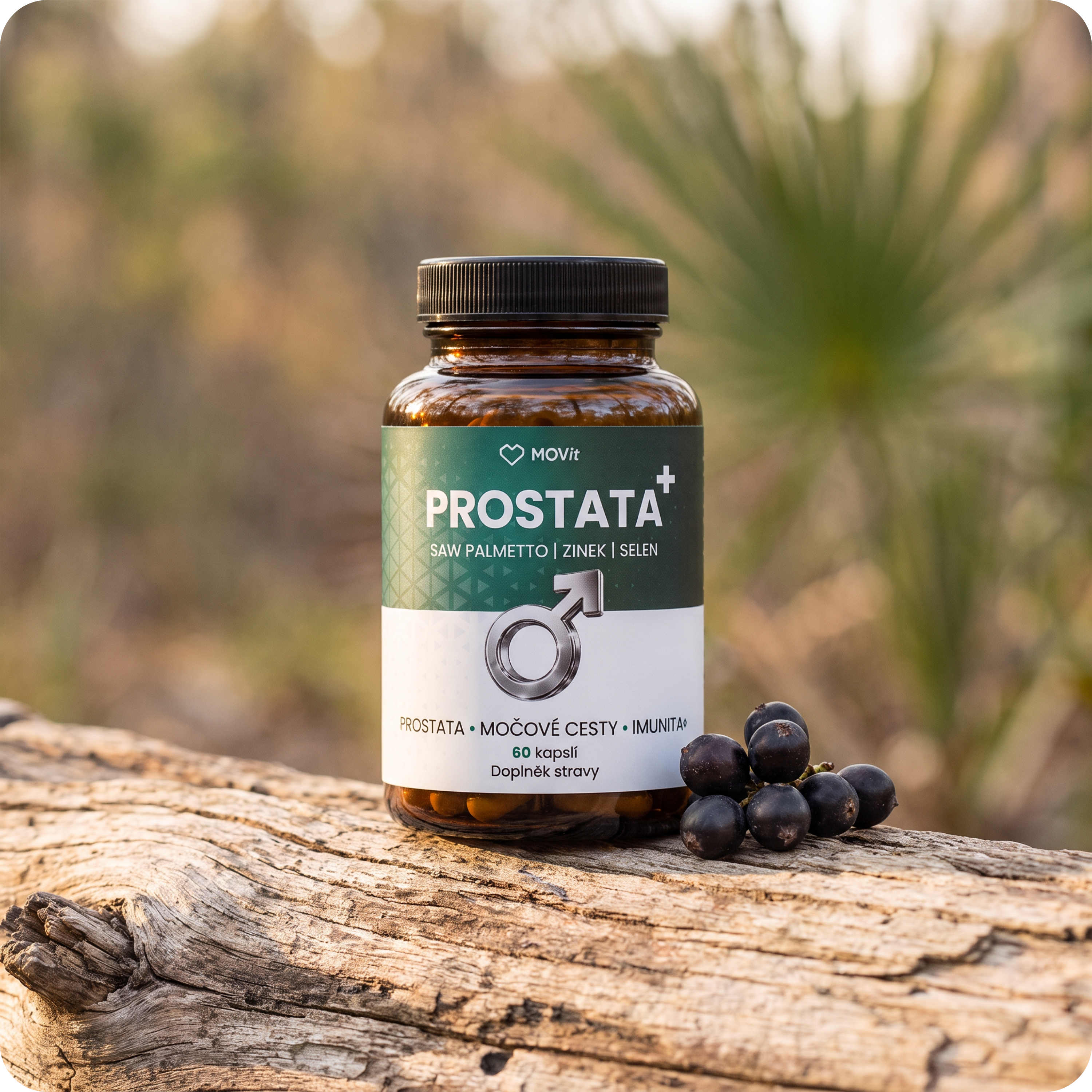 PROSTATA+ Saw palmetto & zinek & selen, 60 kapslí